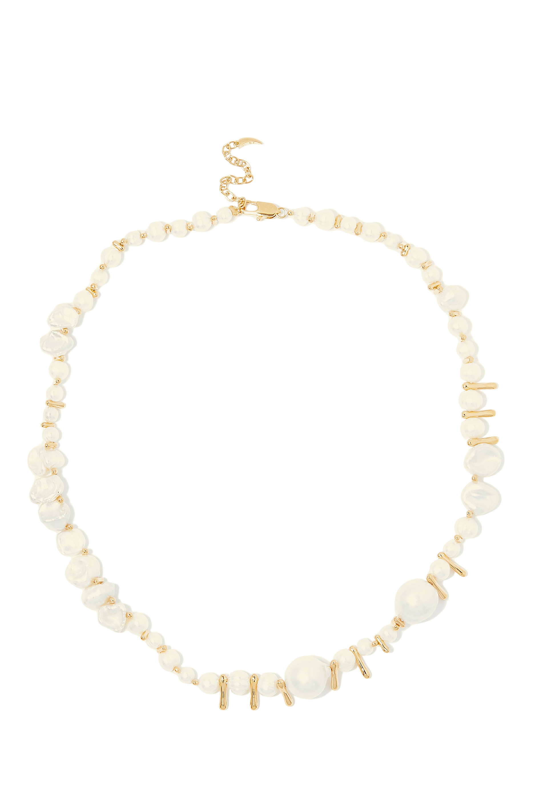 Mixed Pearl Statement Beaded Necklace