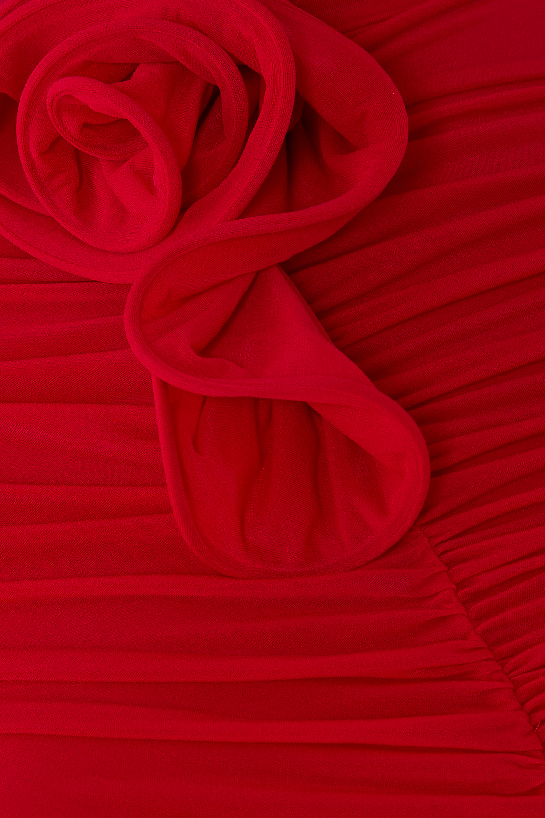 High-Neck Draped Maxi Dress