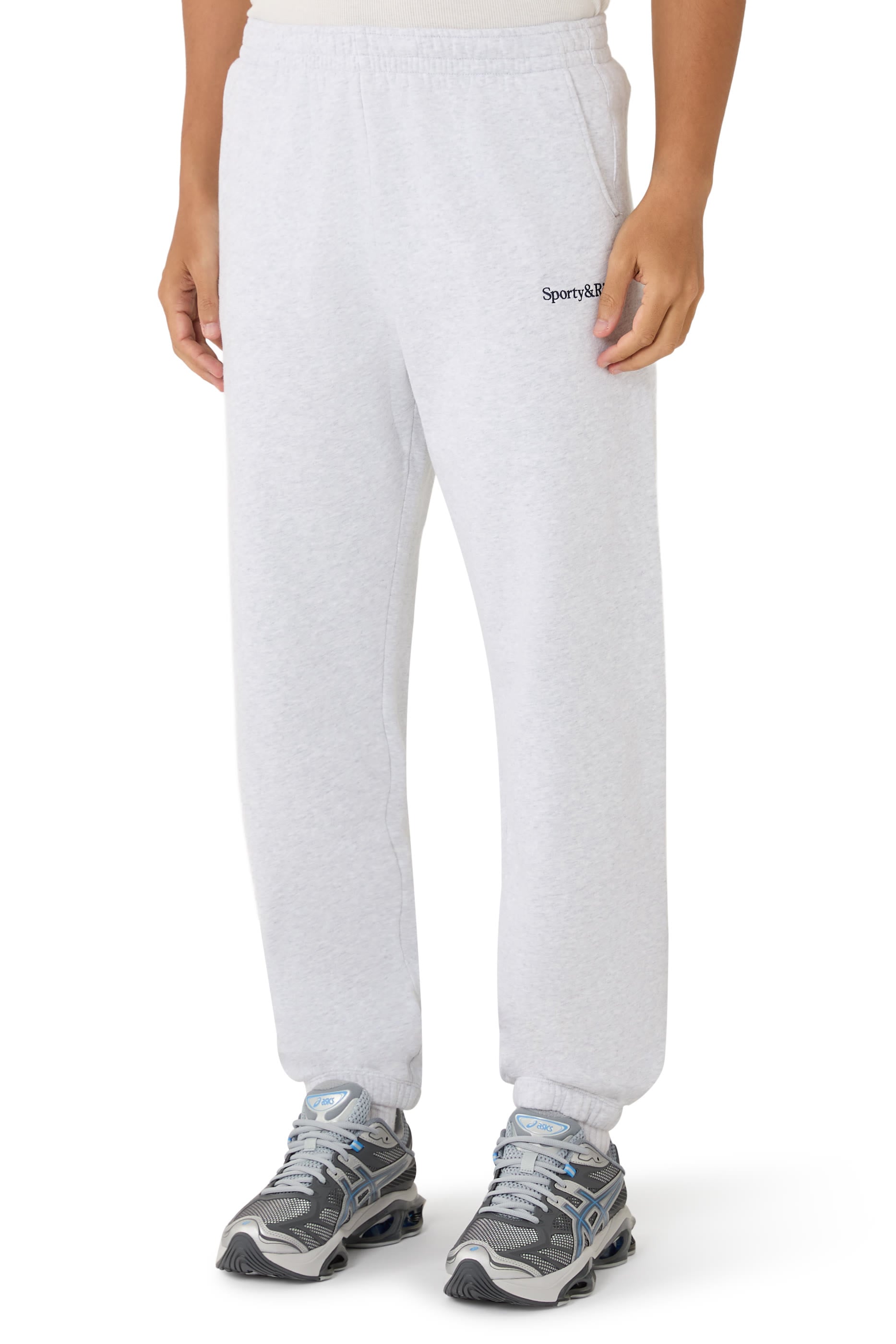 Serif Logo Embroidered Sweatpants 