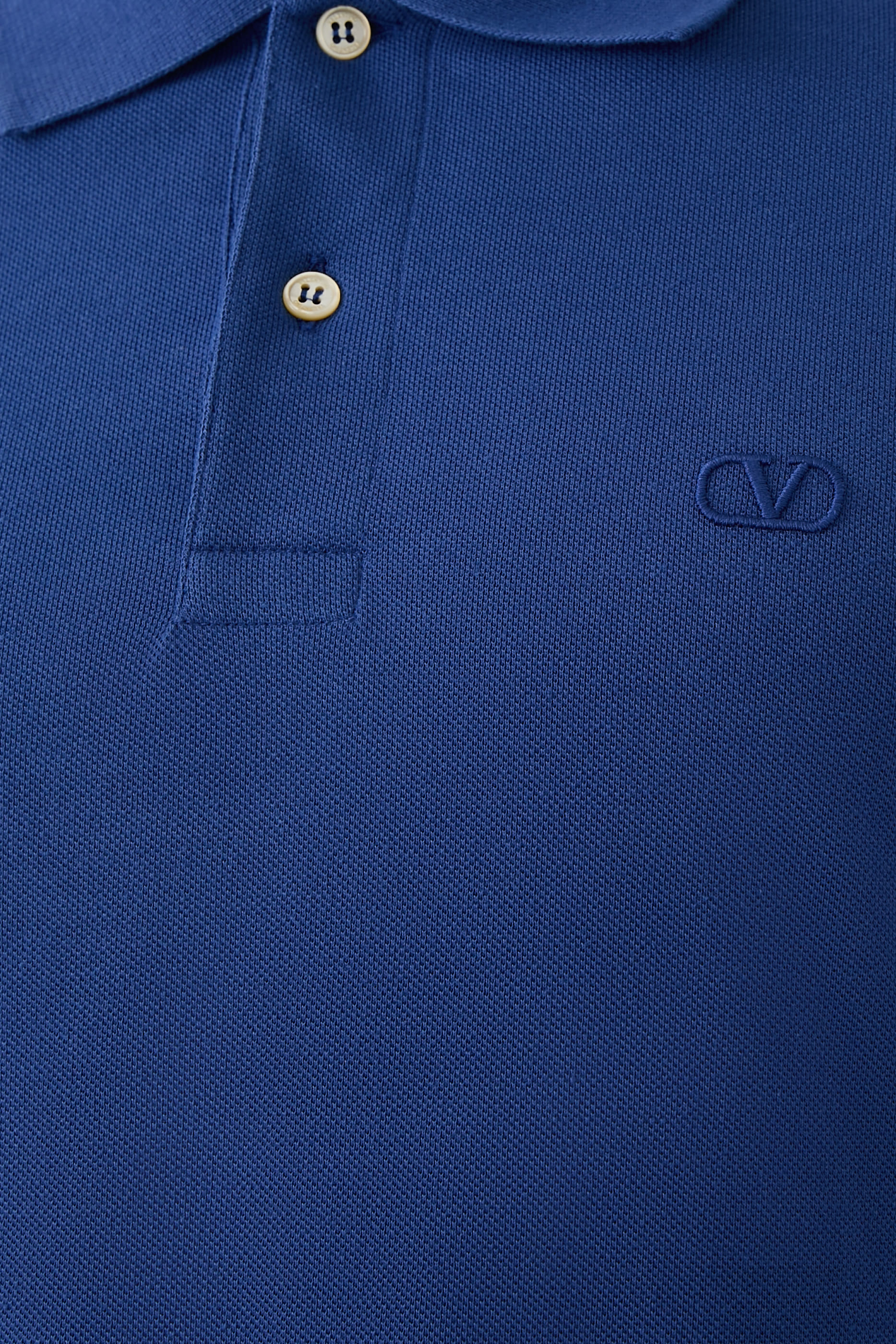 Vlogo Embroidery Cotton Piqué Polo Shirt