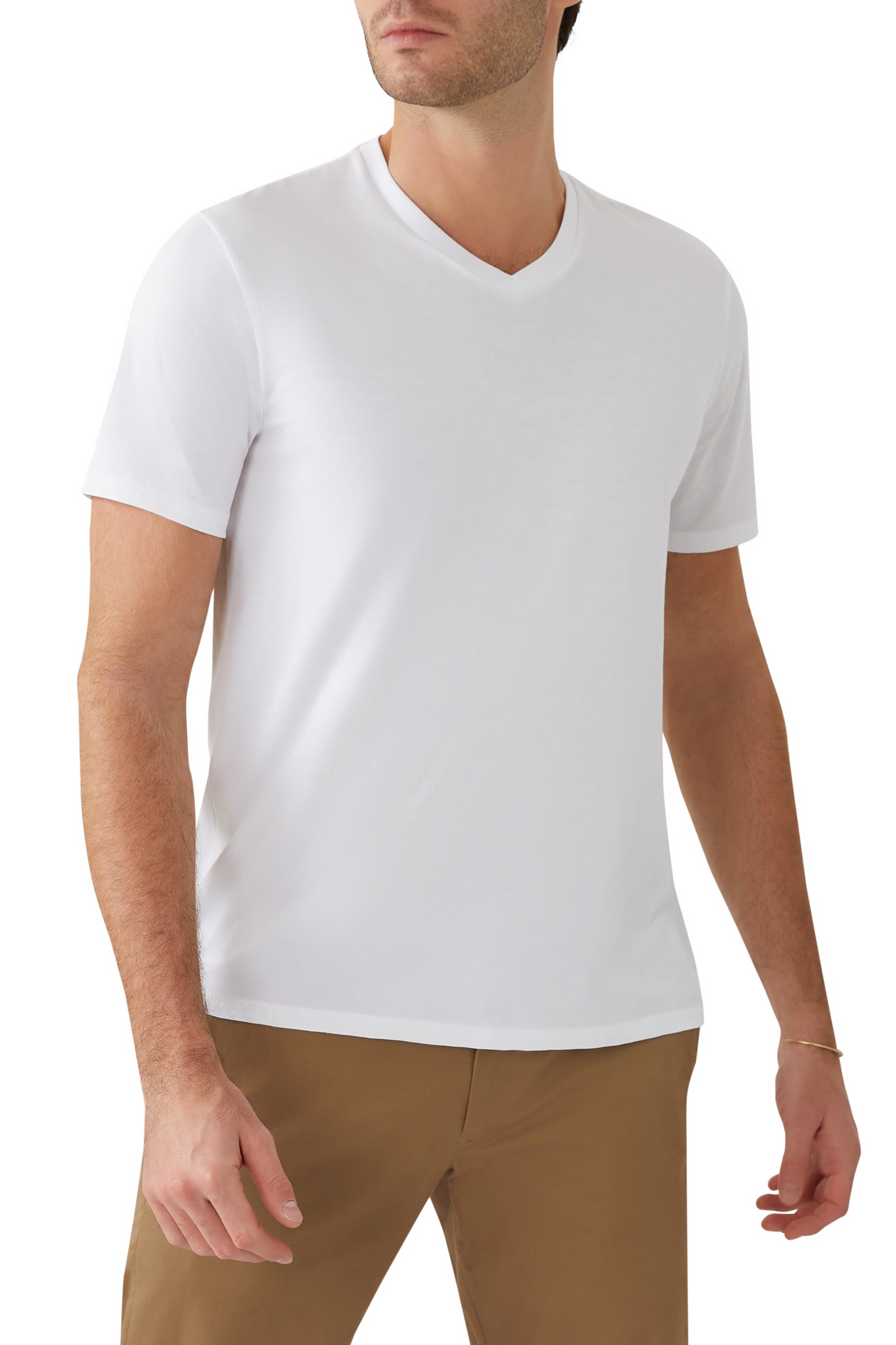 Pima Cotton V-Neck T-Shirt