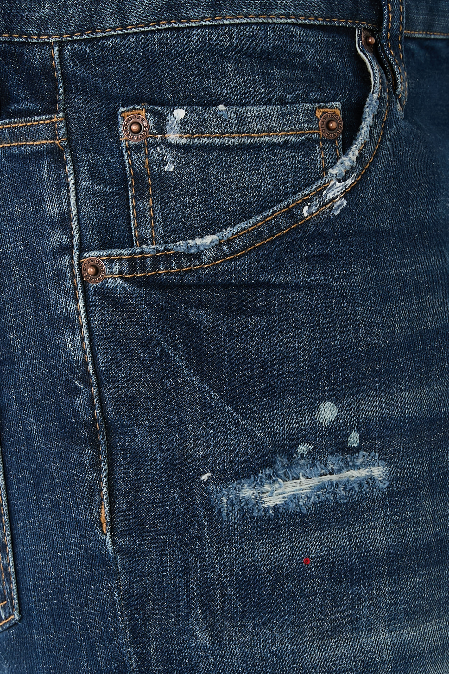 Medium Red Spot Wash Teddy Jeans
