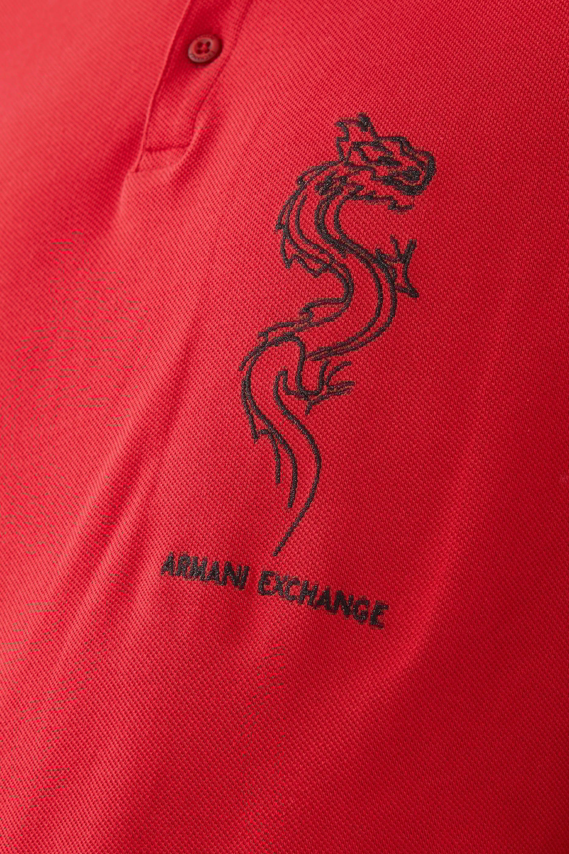 Dragon Embroidery Cotton Piqu&eacute; Polo Shirt