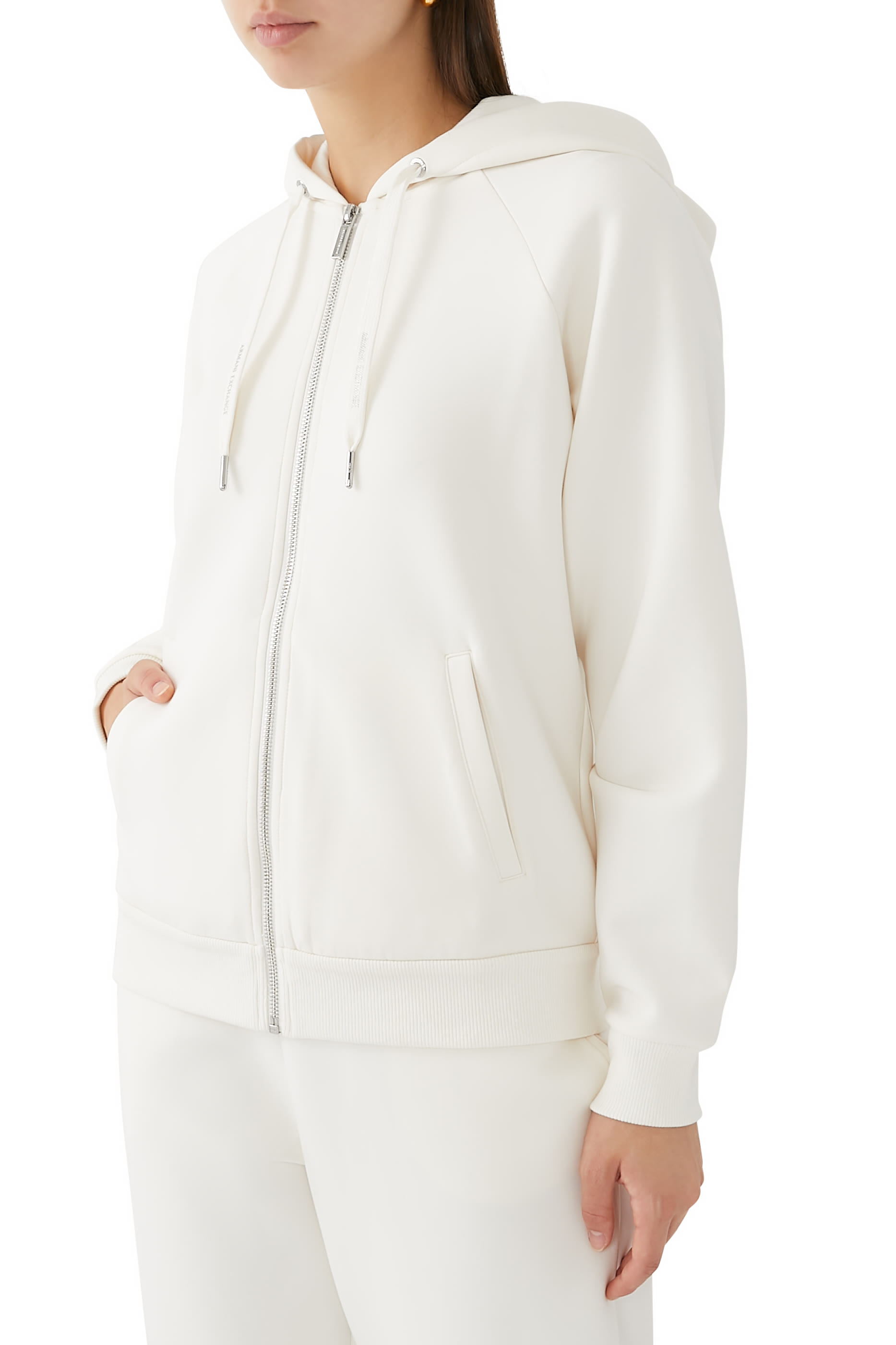 Stretch Fabric Zip-Up Hoodie