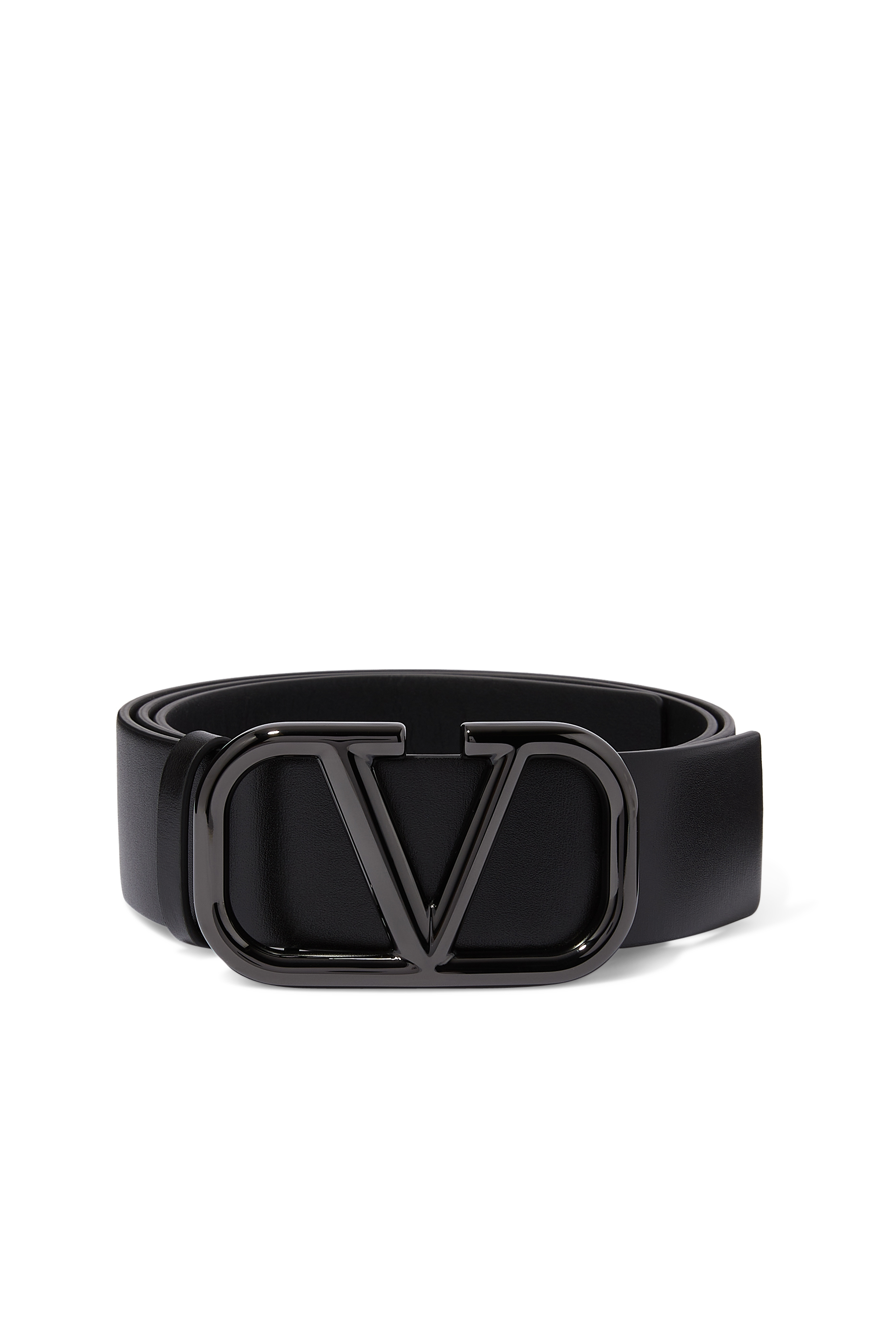 Buy Valentino Valentino Garavani VLogo Leather Belt - Womens for SAR