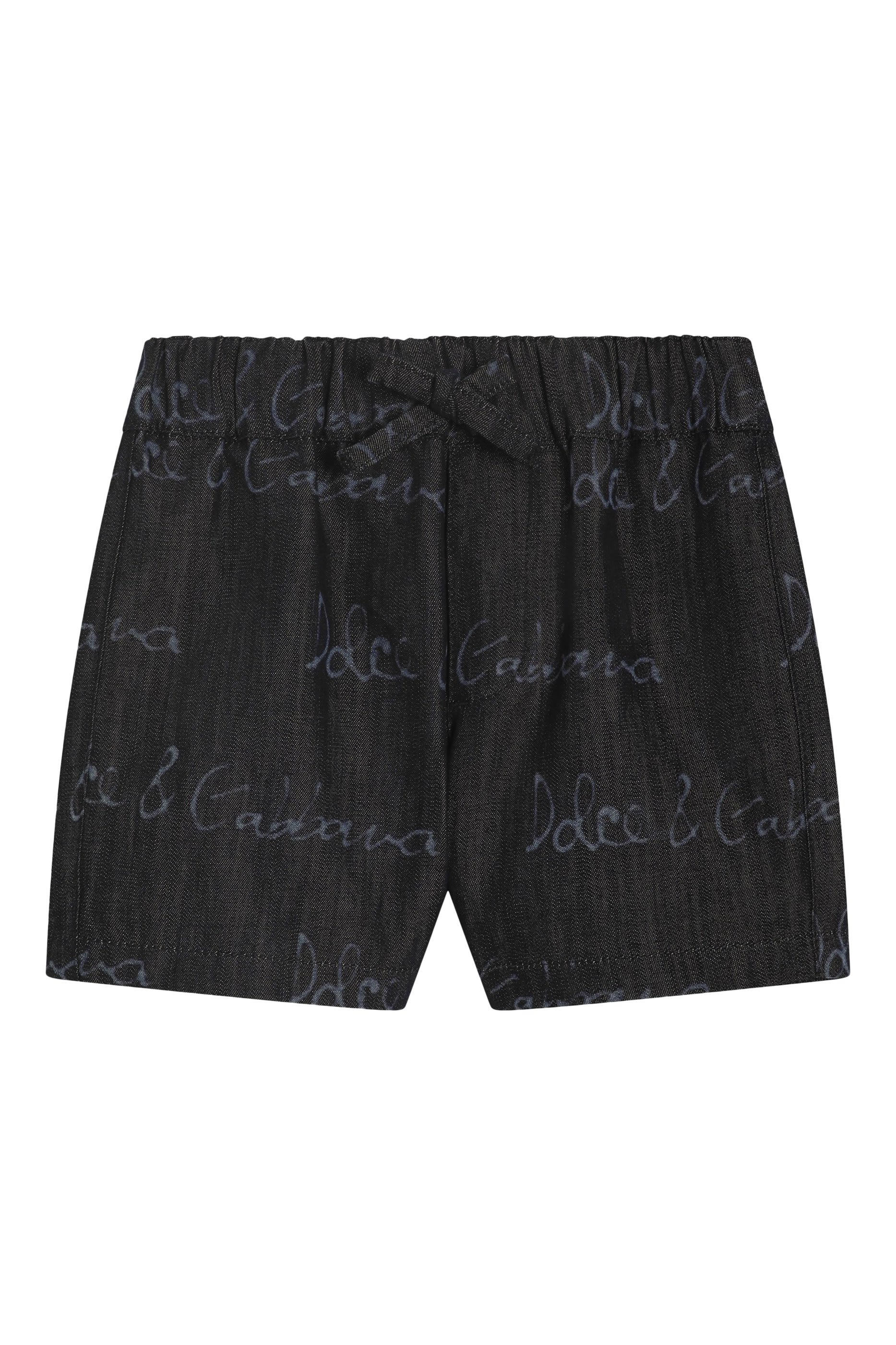 Kids All-Over Logo Print Shorts