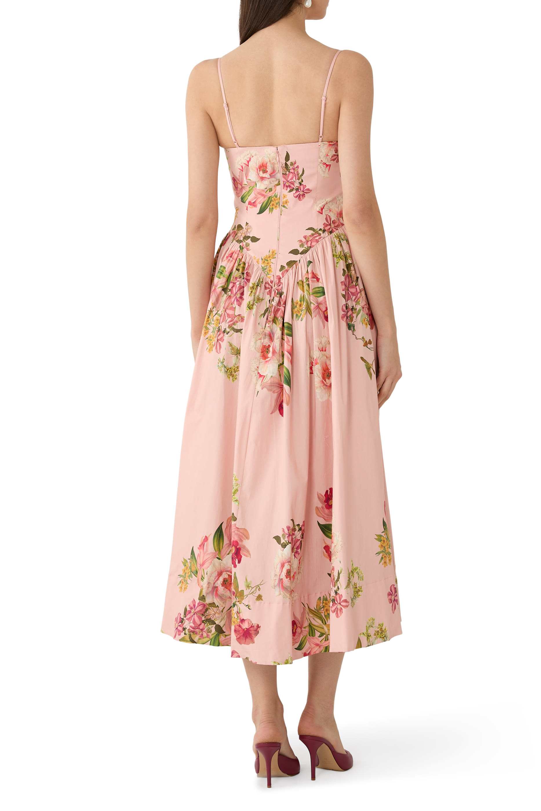 Floral Corseted Midi Dress