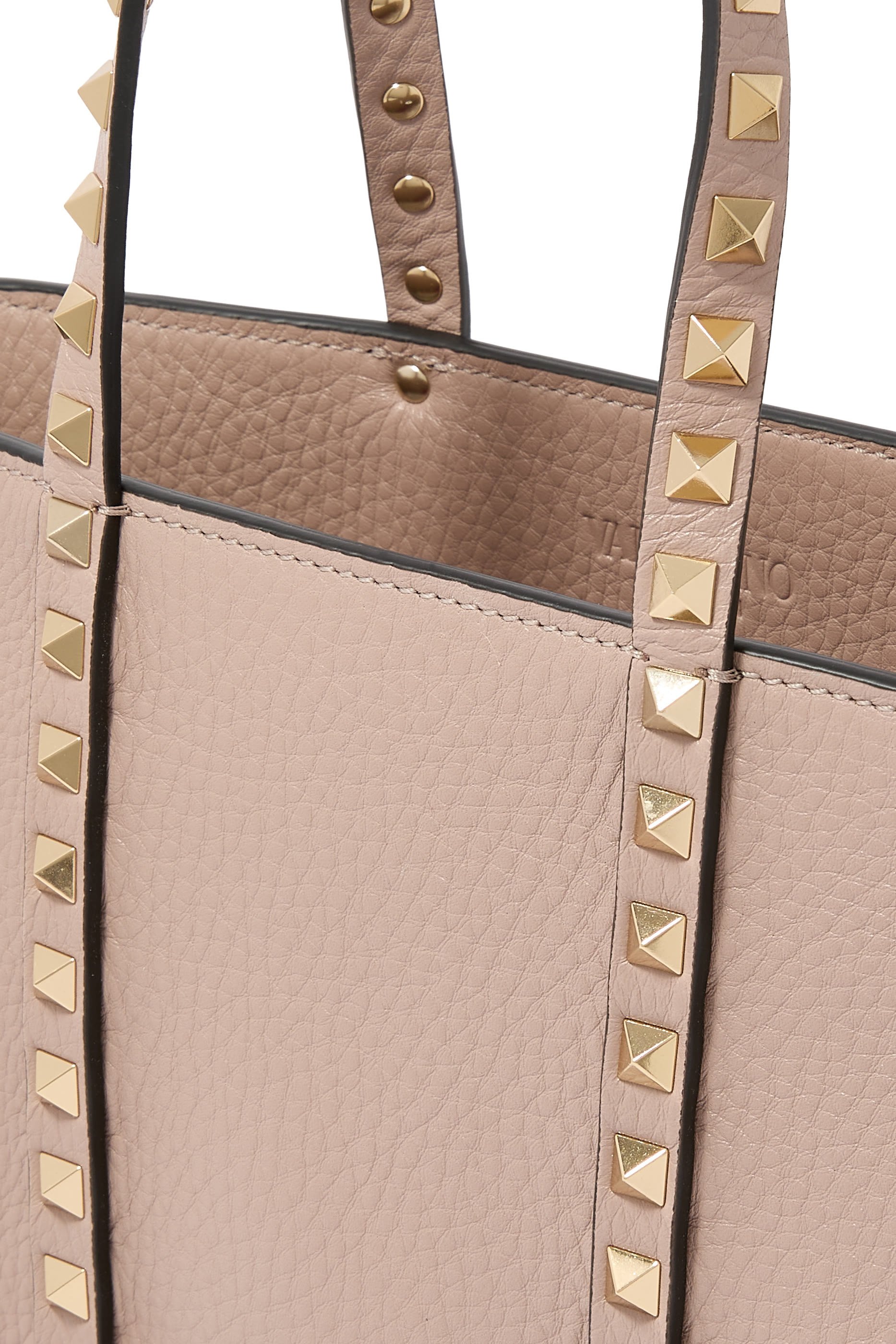 Rockstud Leather Tote Bag