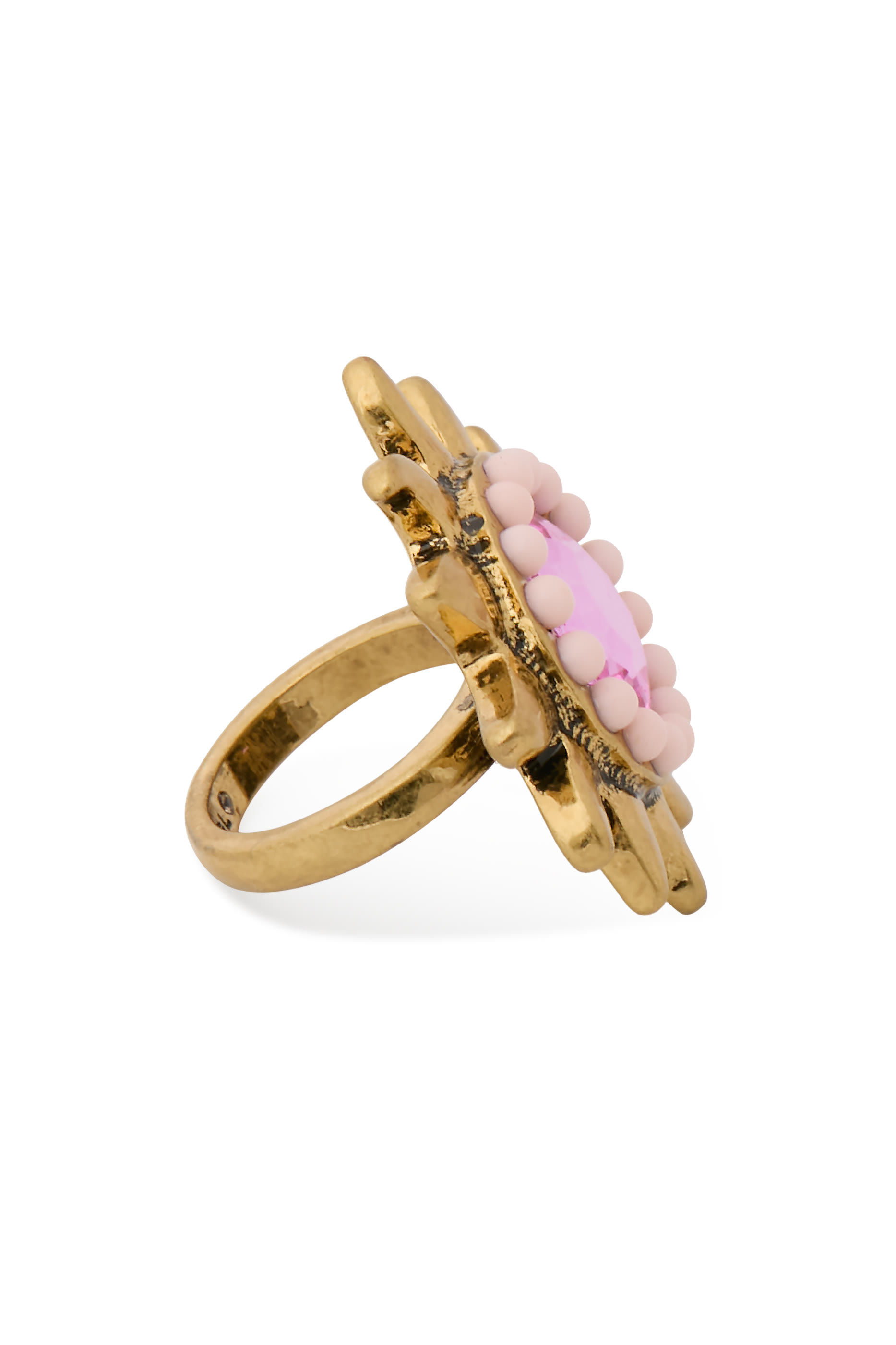 Crystal Sun Ring, Brass & Crystal