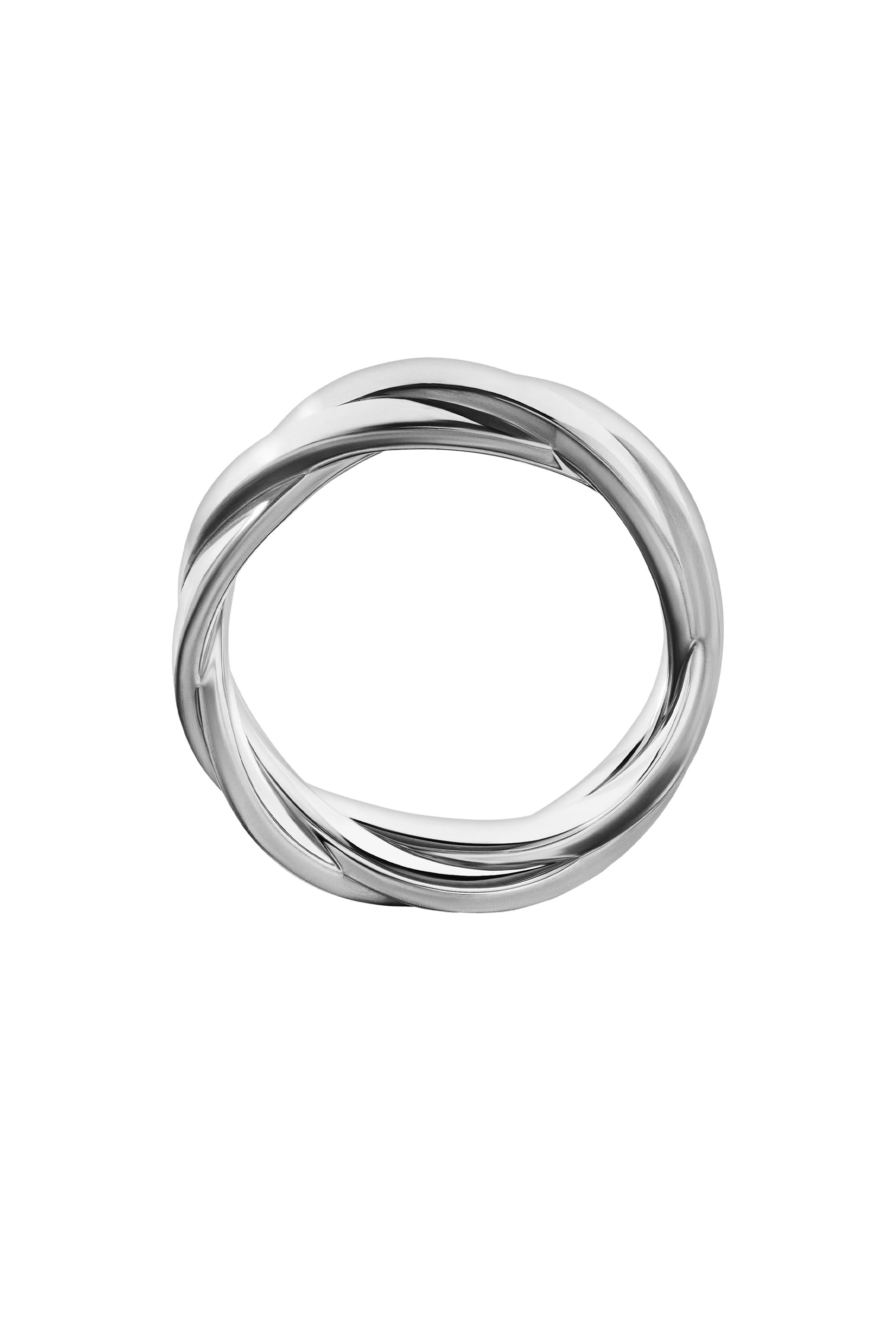 Streamline® Two Row Band Ring, Sterling Silver & Diamonds