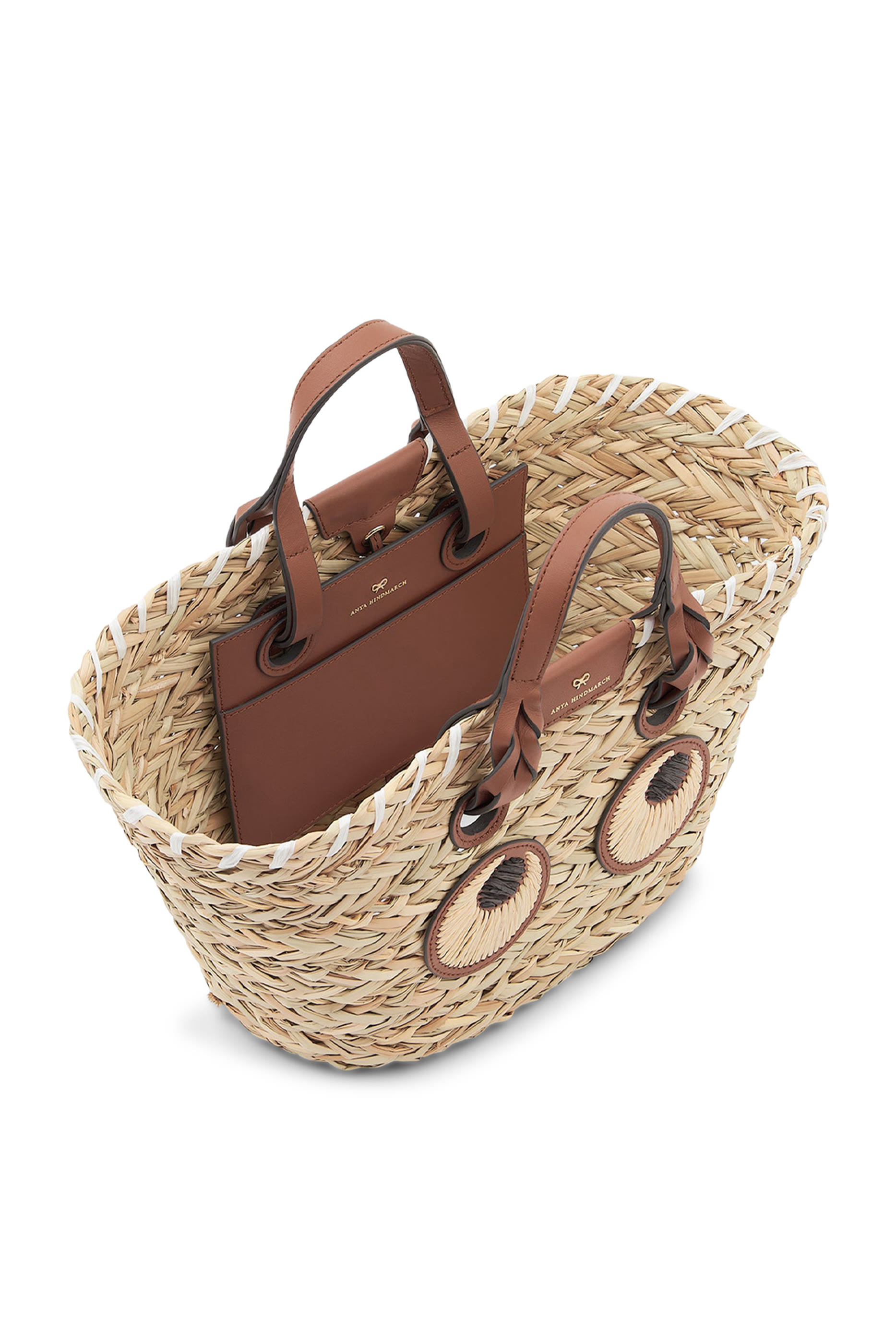Small Paper Eyes Basket Bag
