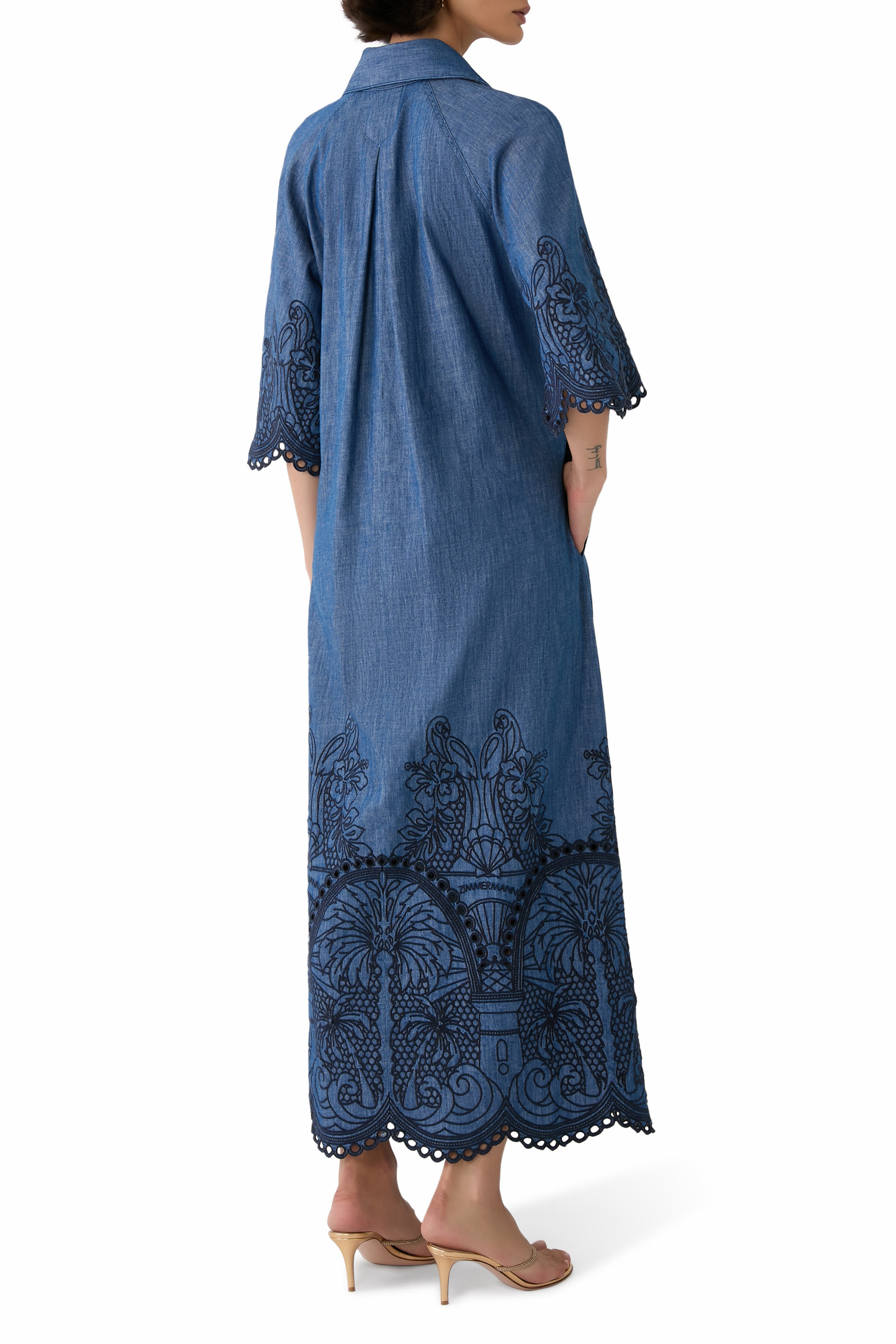 Coco Embroidered Denim Dress