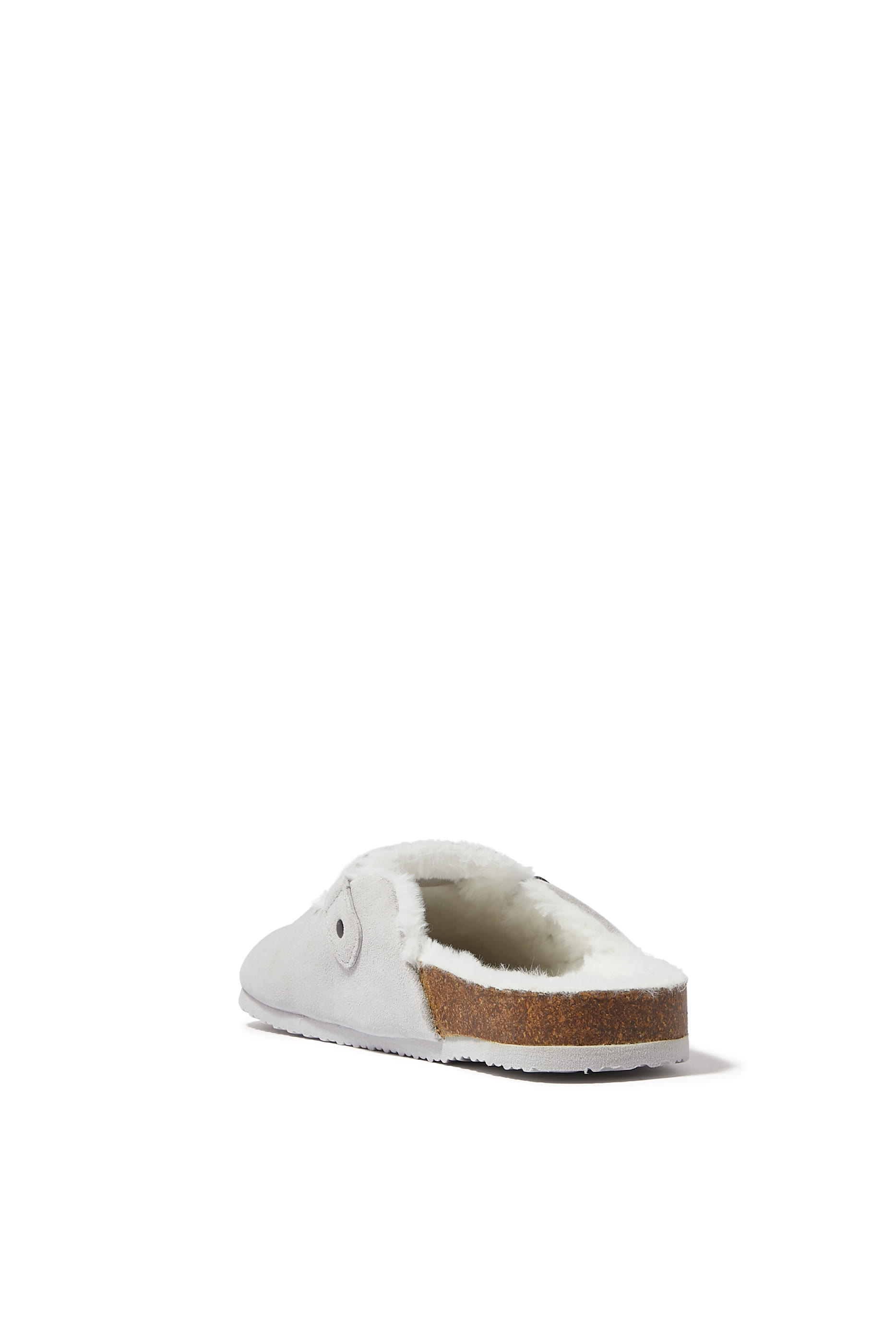 Suede Corkbed Mule Slippers