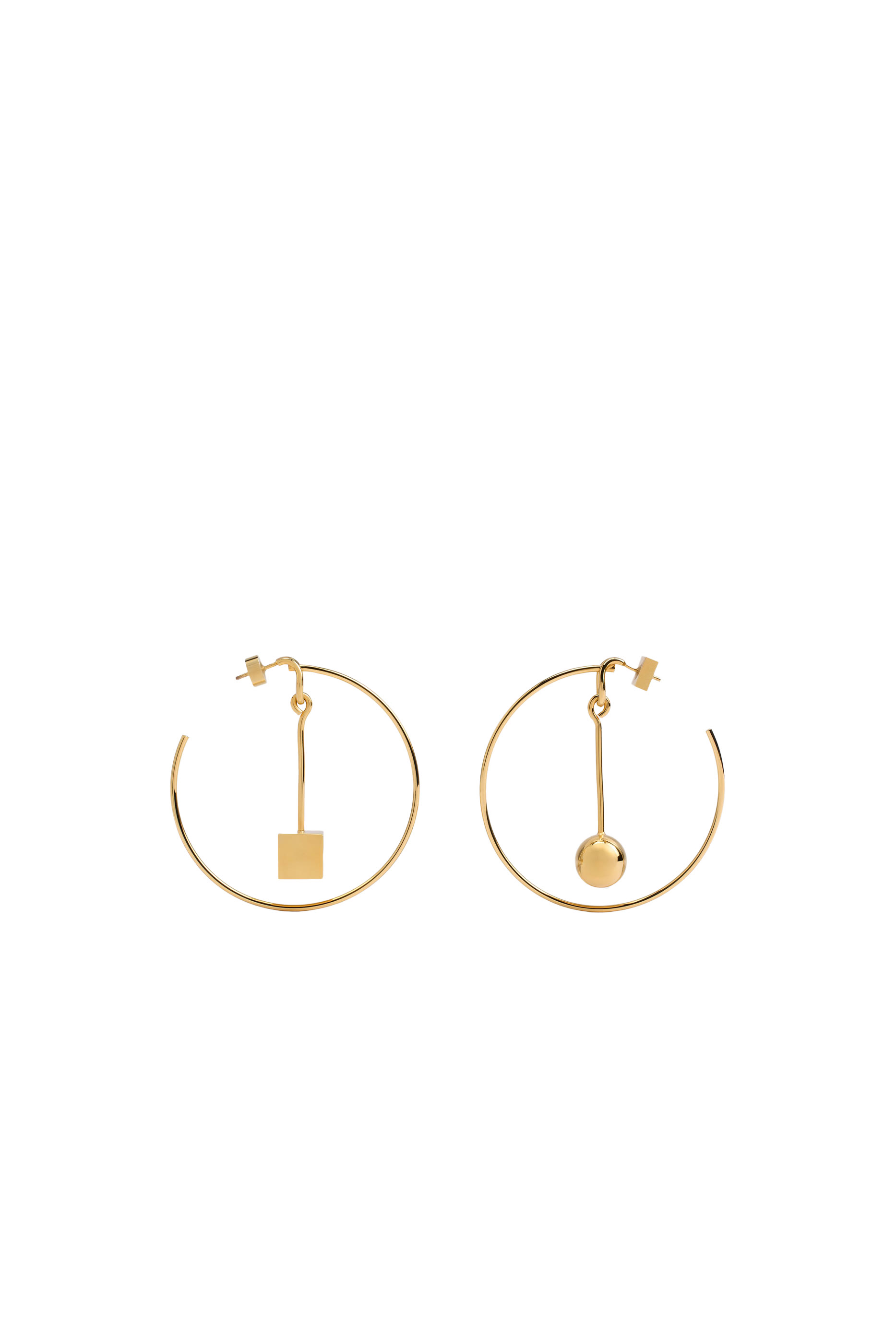 Les Cr&eacute;oles Nodo Asymmetric Hoop Earrings