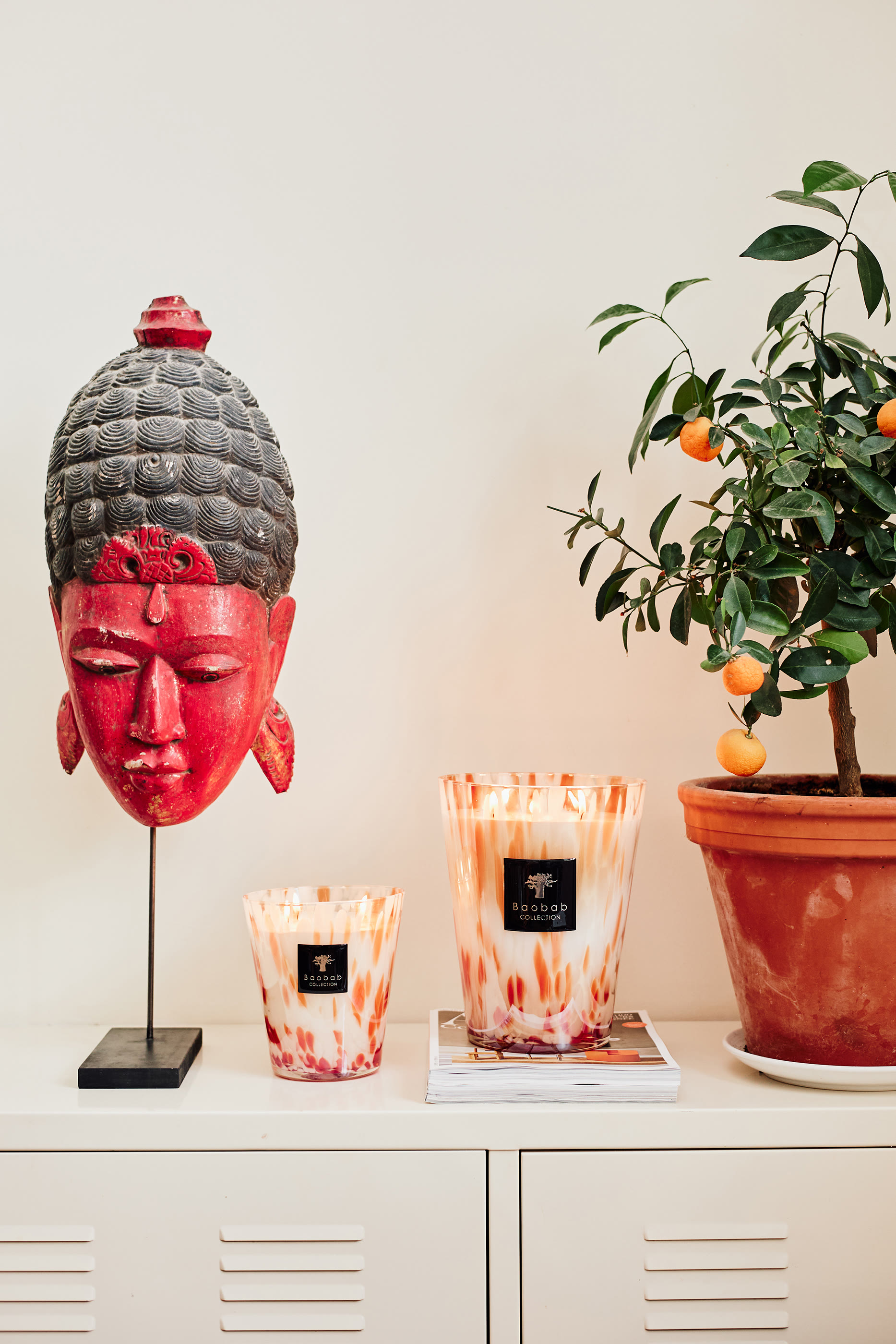 Max One Pearls Coral Candle