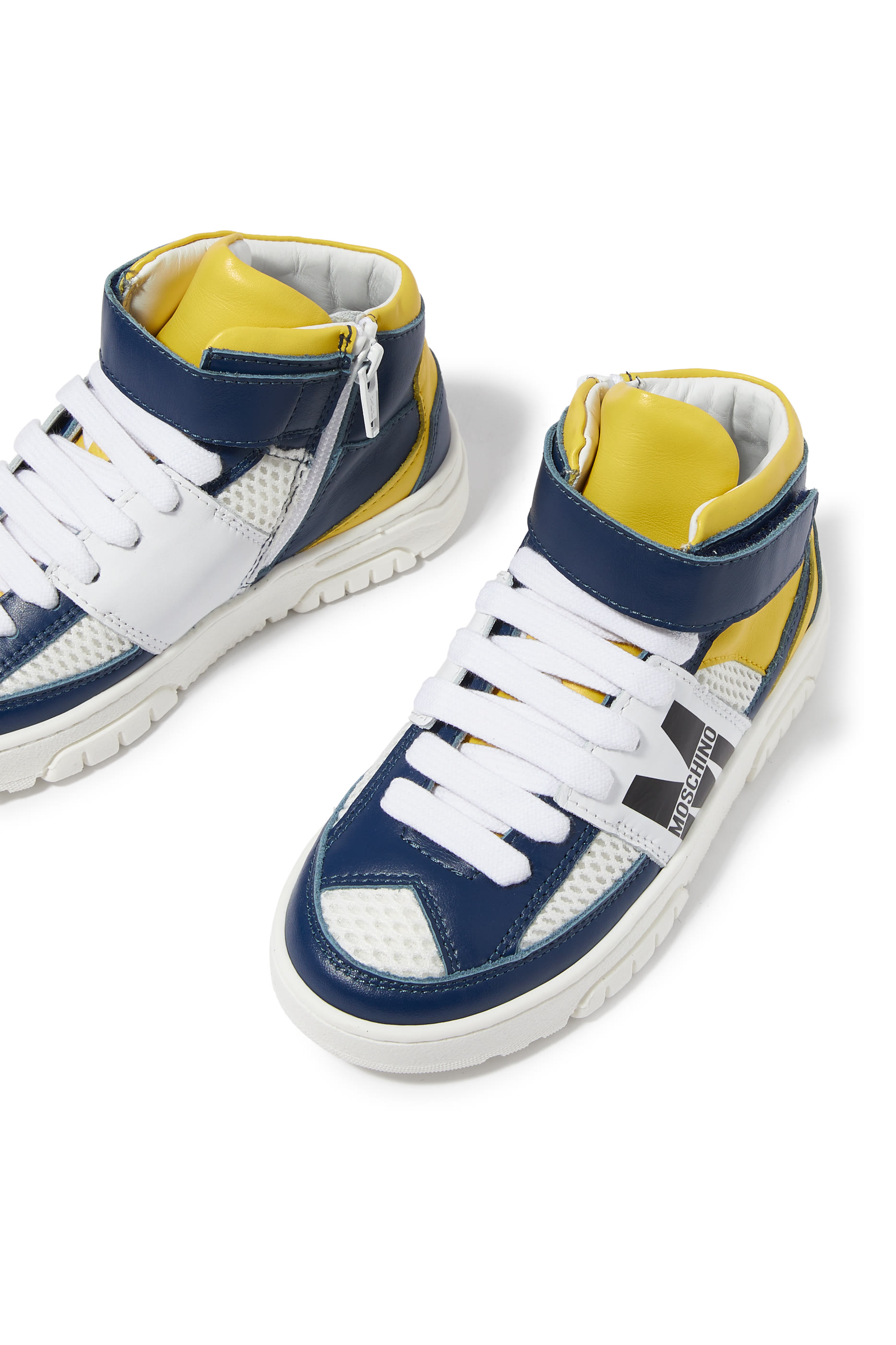 Kids Logo Leather Sneakers