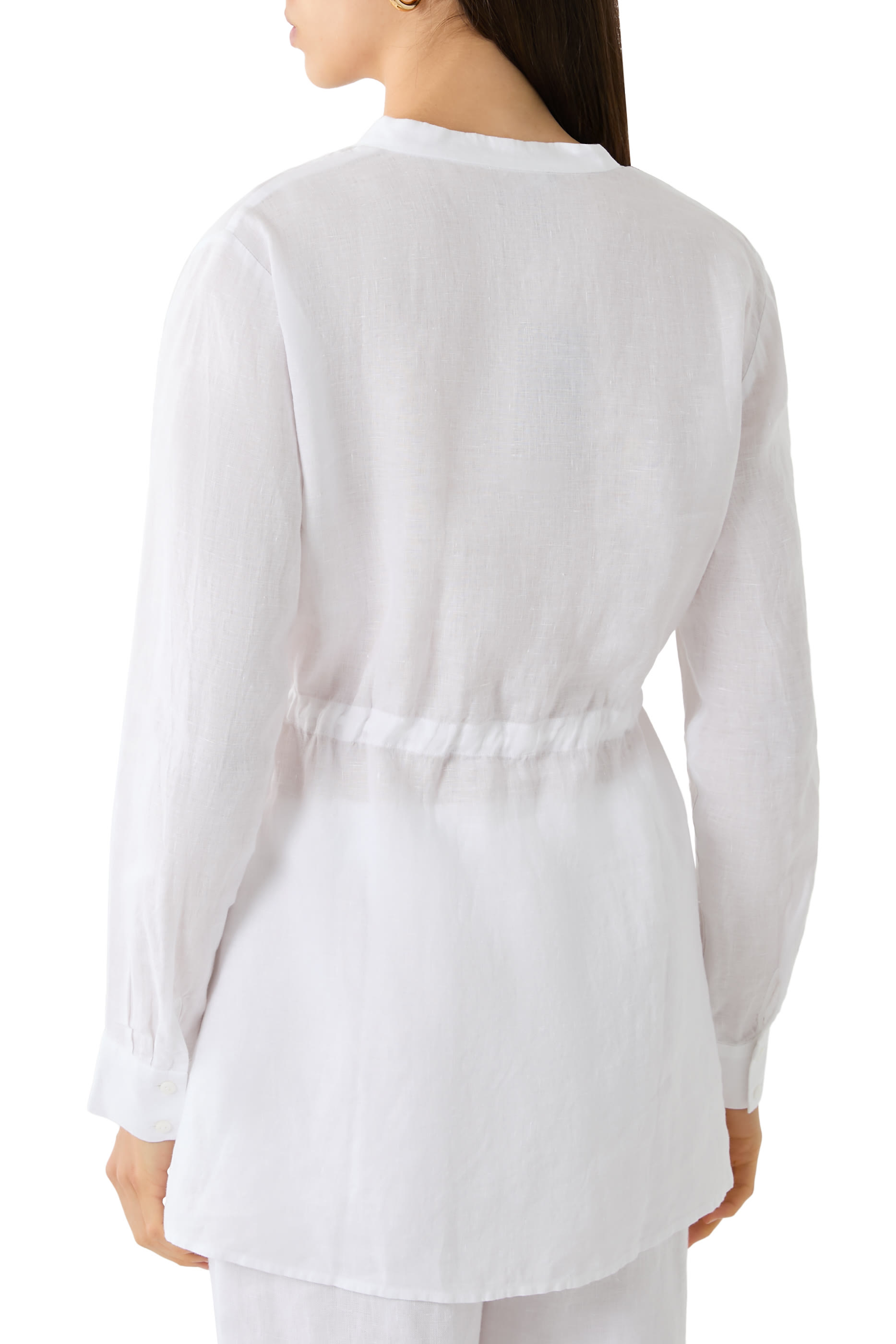 Collar Drawstring Shirt