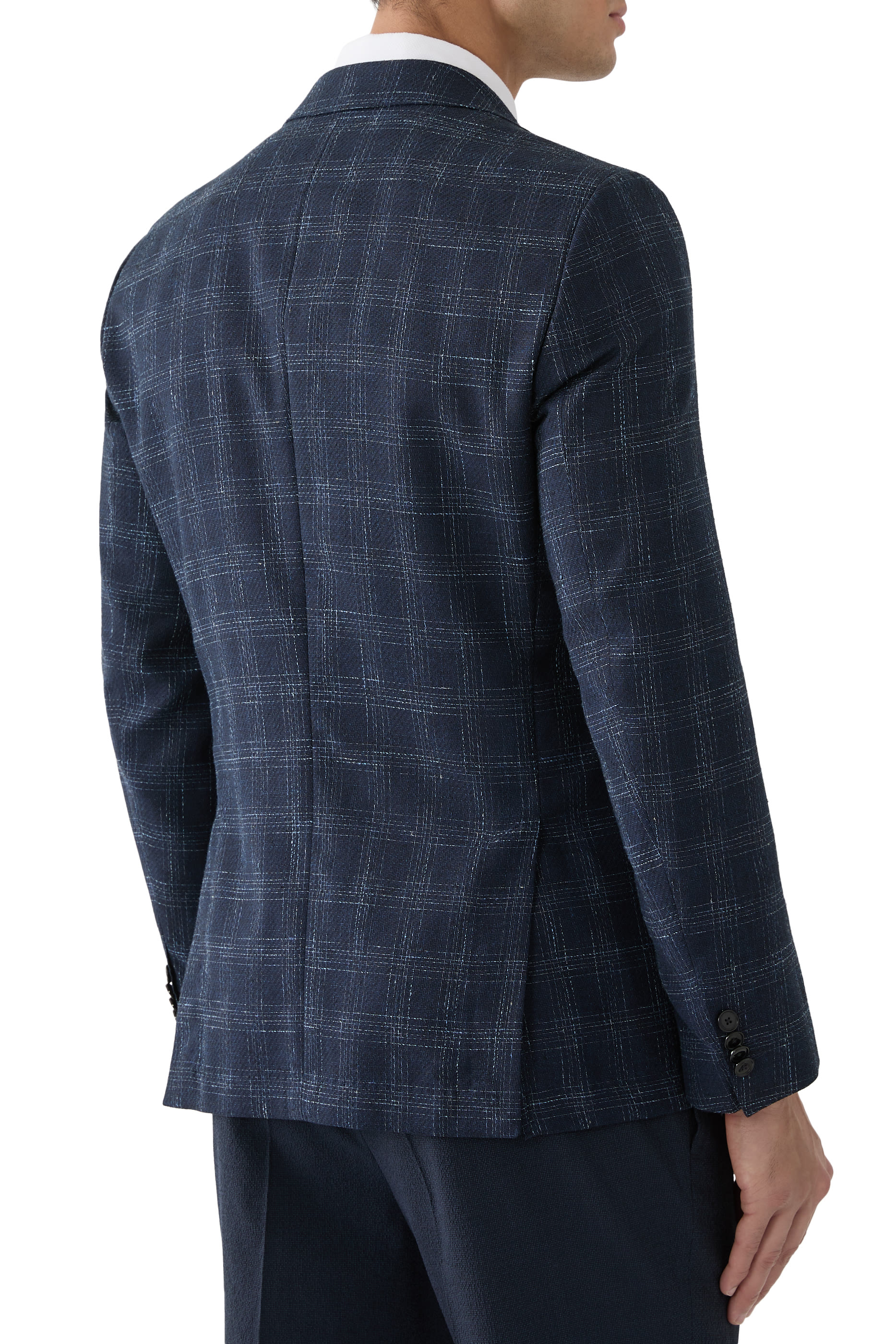 Micro-Patterned Slim-Fit Blazer