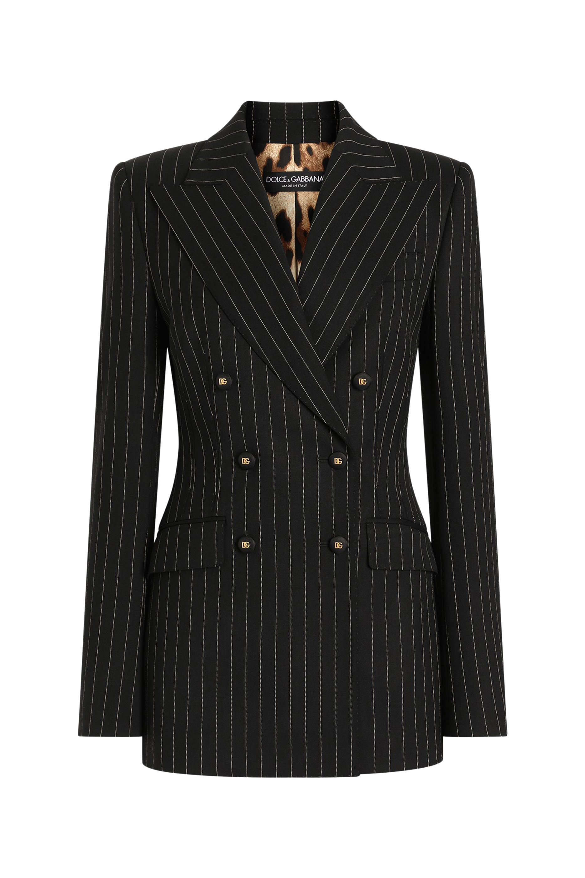 Striped Double-Breasted Blazer