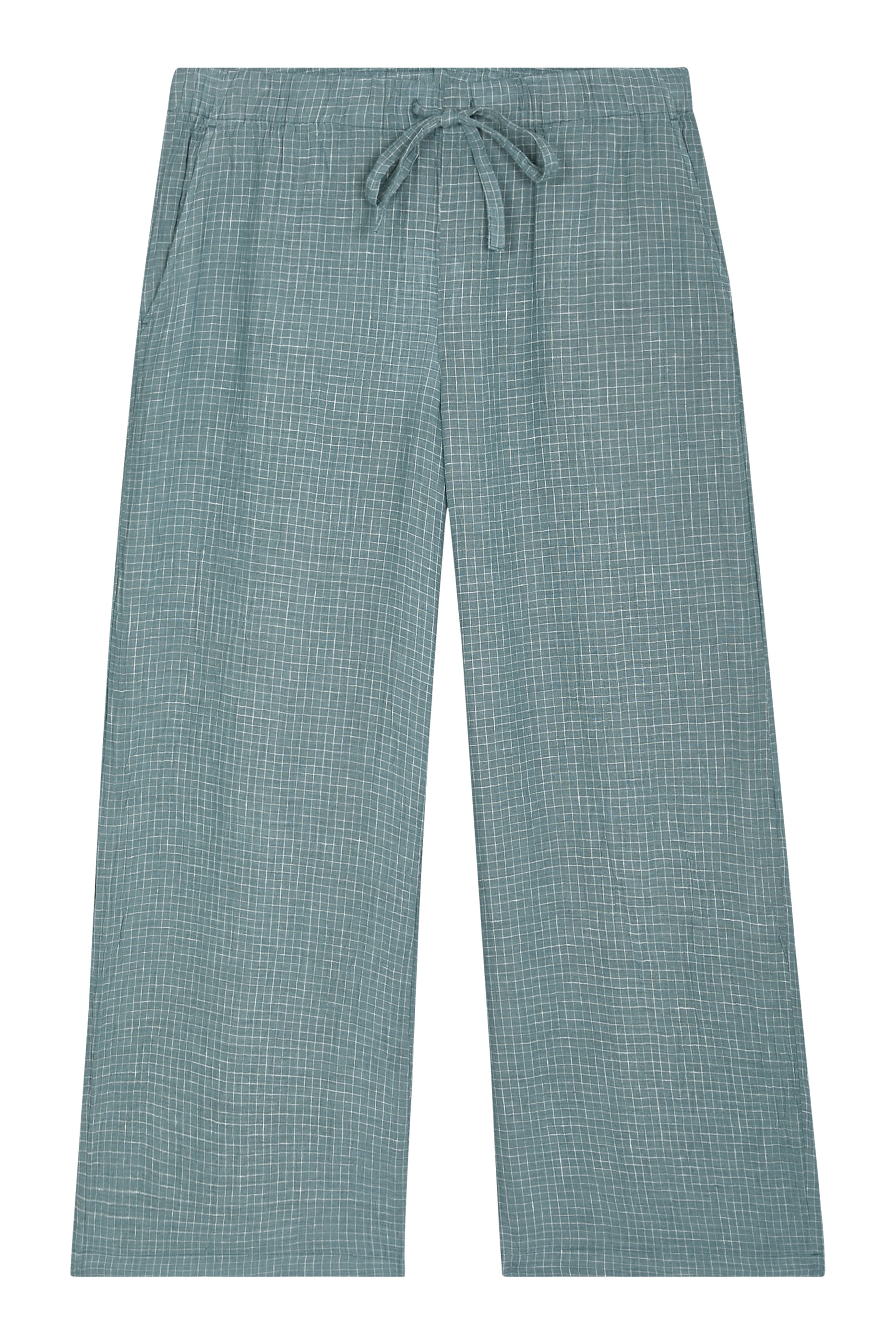 Grid Wide-Leg Pants