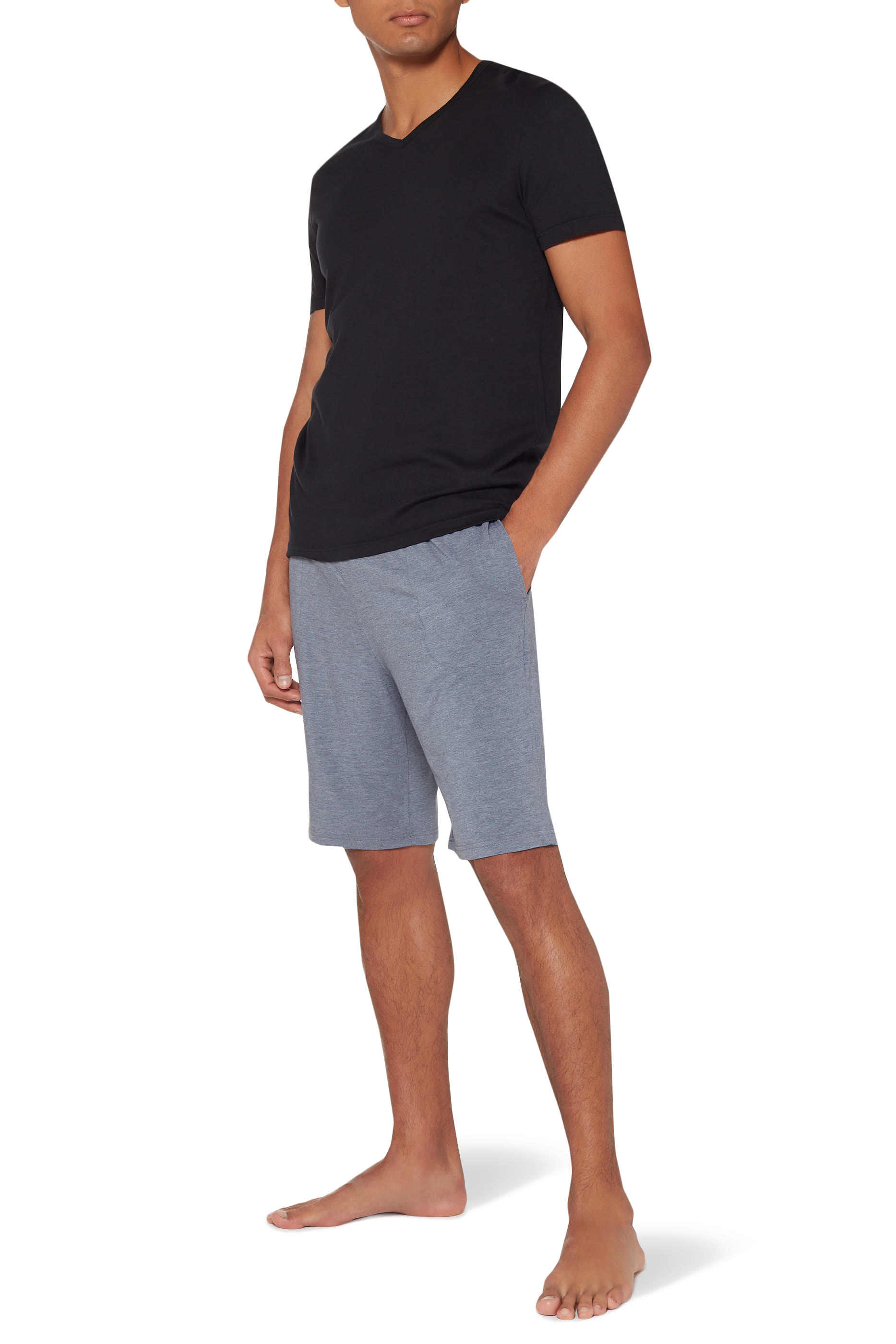 EA Text V-Neck T-Shirts, Pack of Two