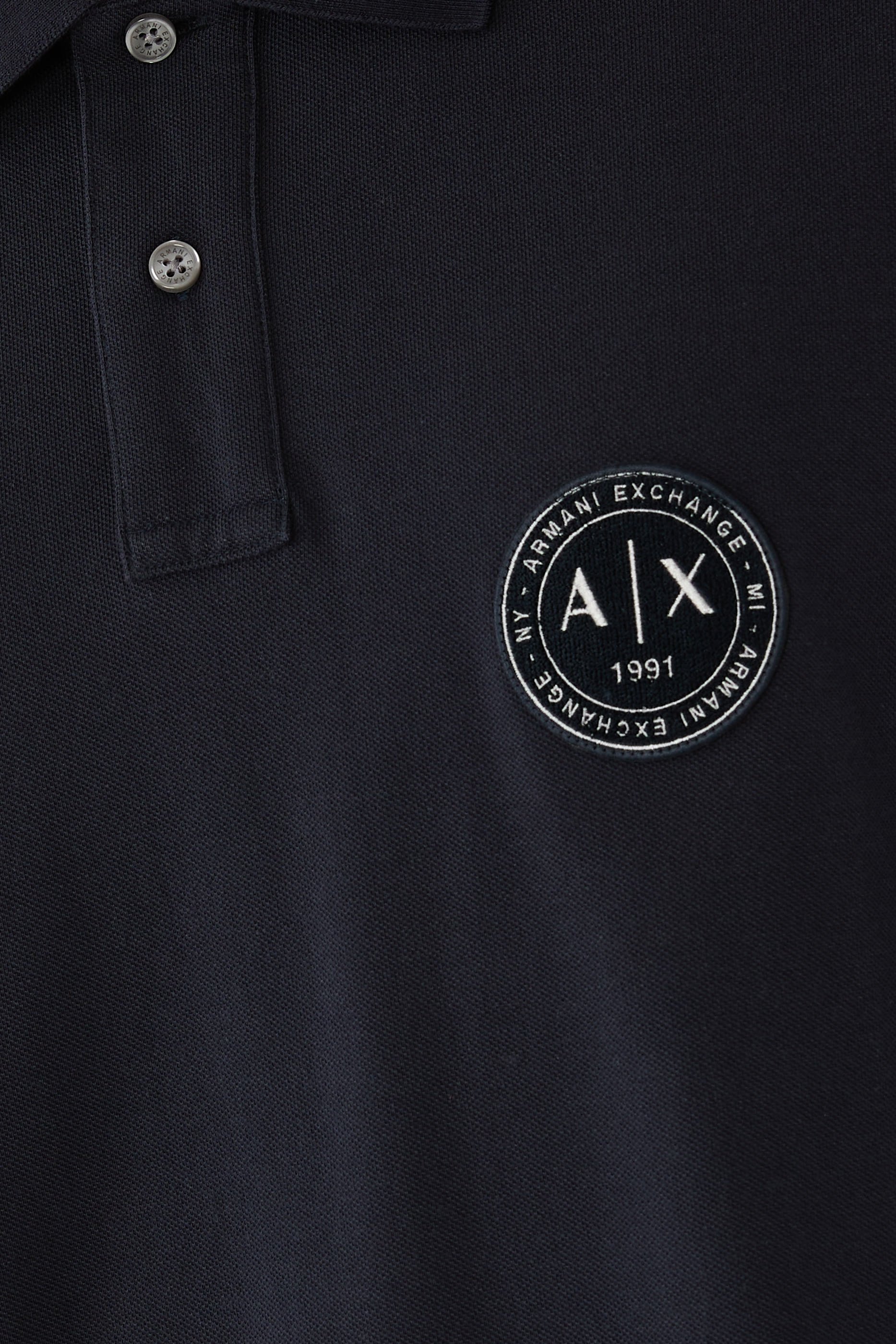 AX Logo Rib Details Polo Shirt