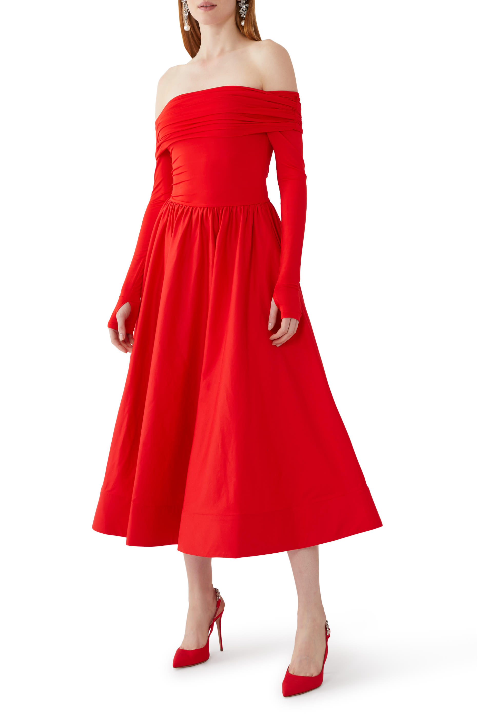 Chara Off-Shoulder Midi Dress