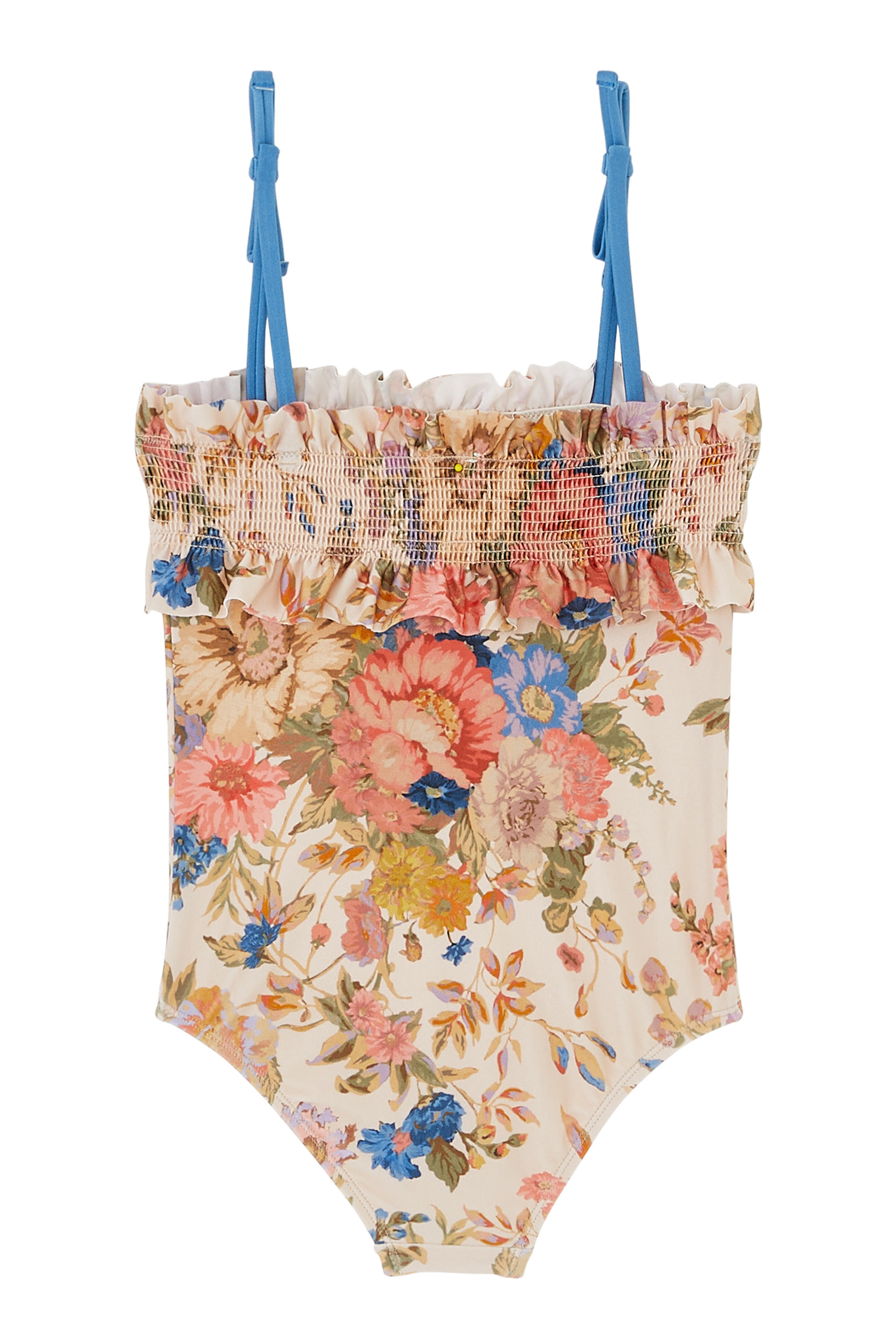 Kids August Floral Shirred One-Piece Swimsuit