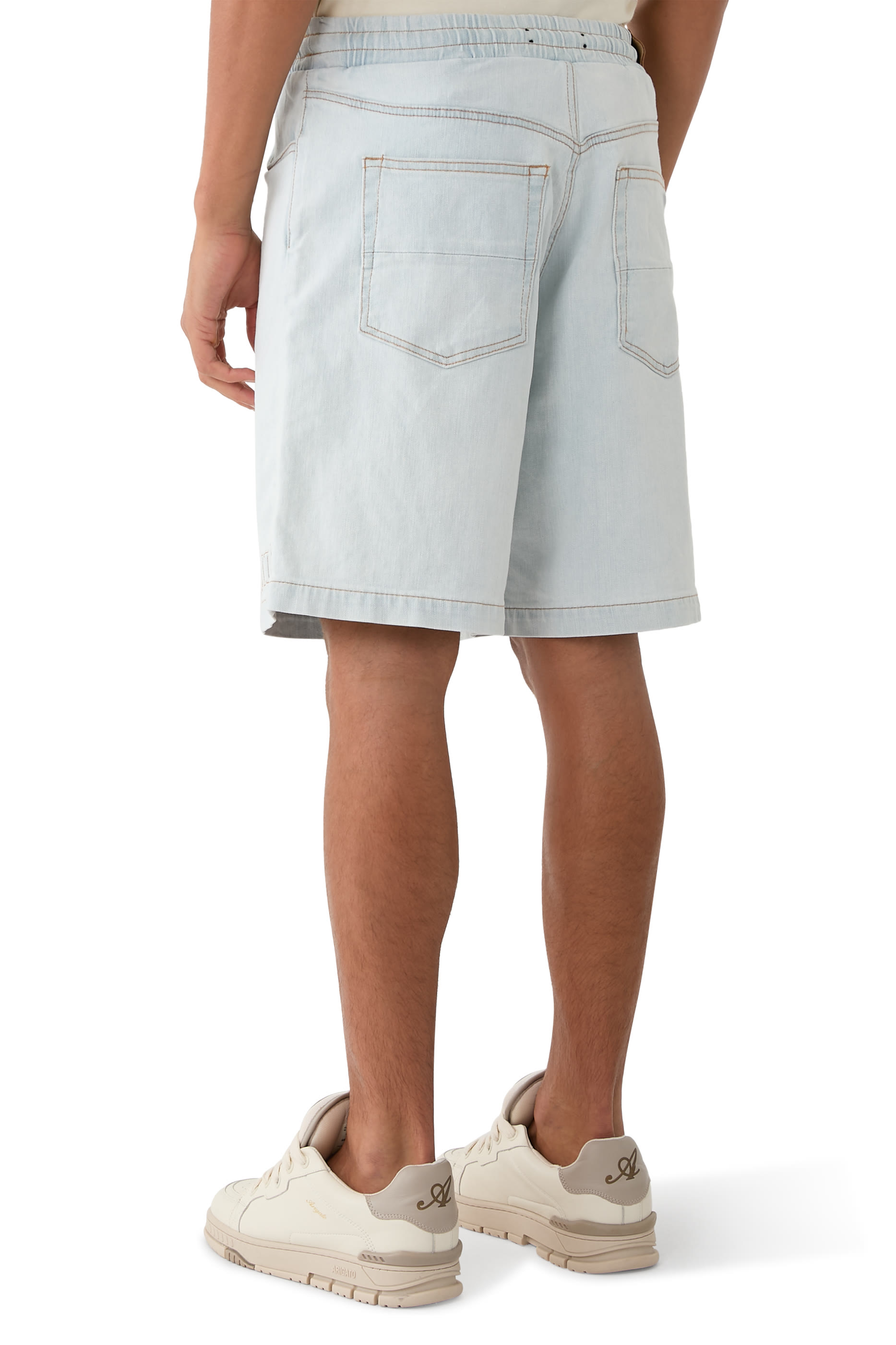 Logo Denim Shorts