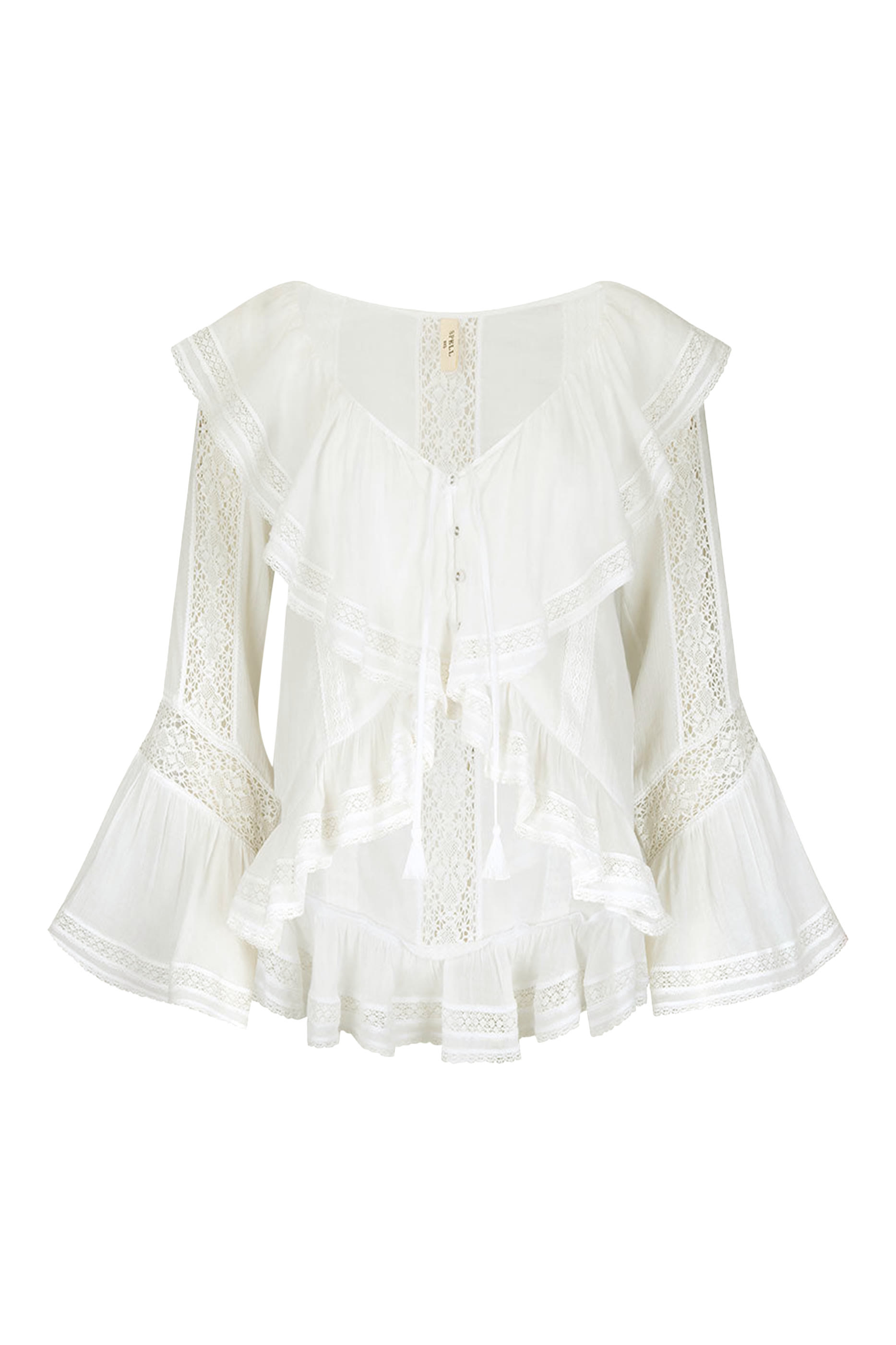 Fleur Lace Frill Blouse