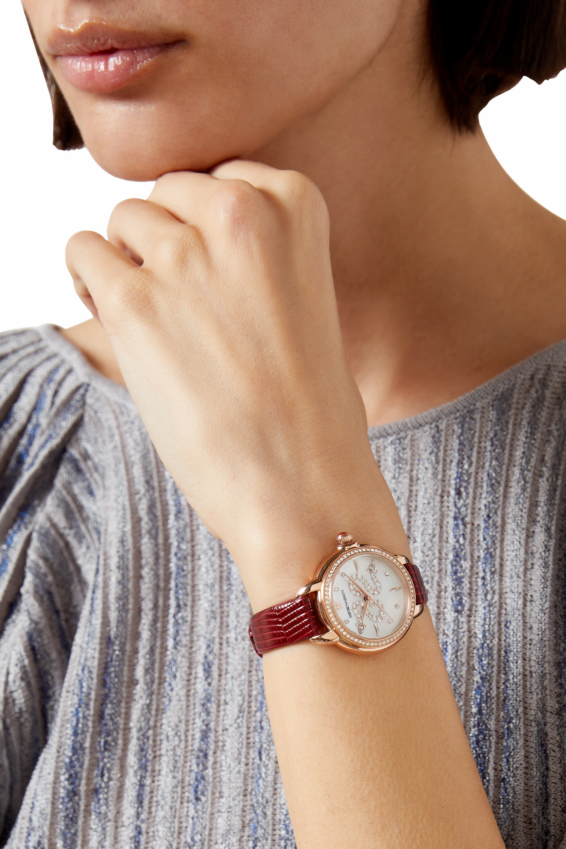 Three-Hand Leather Watch