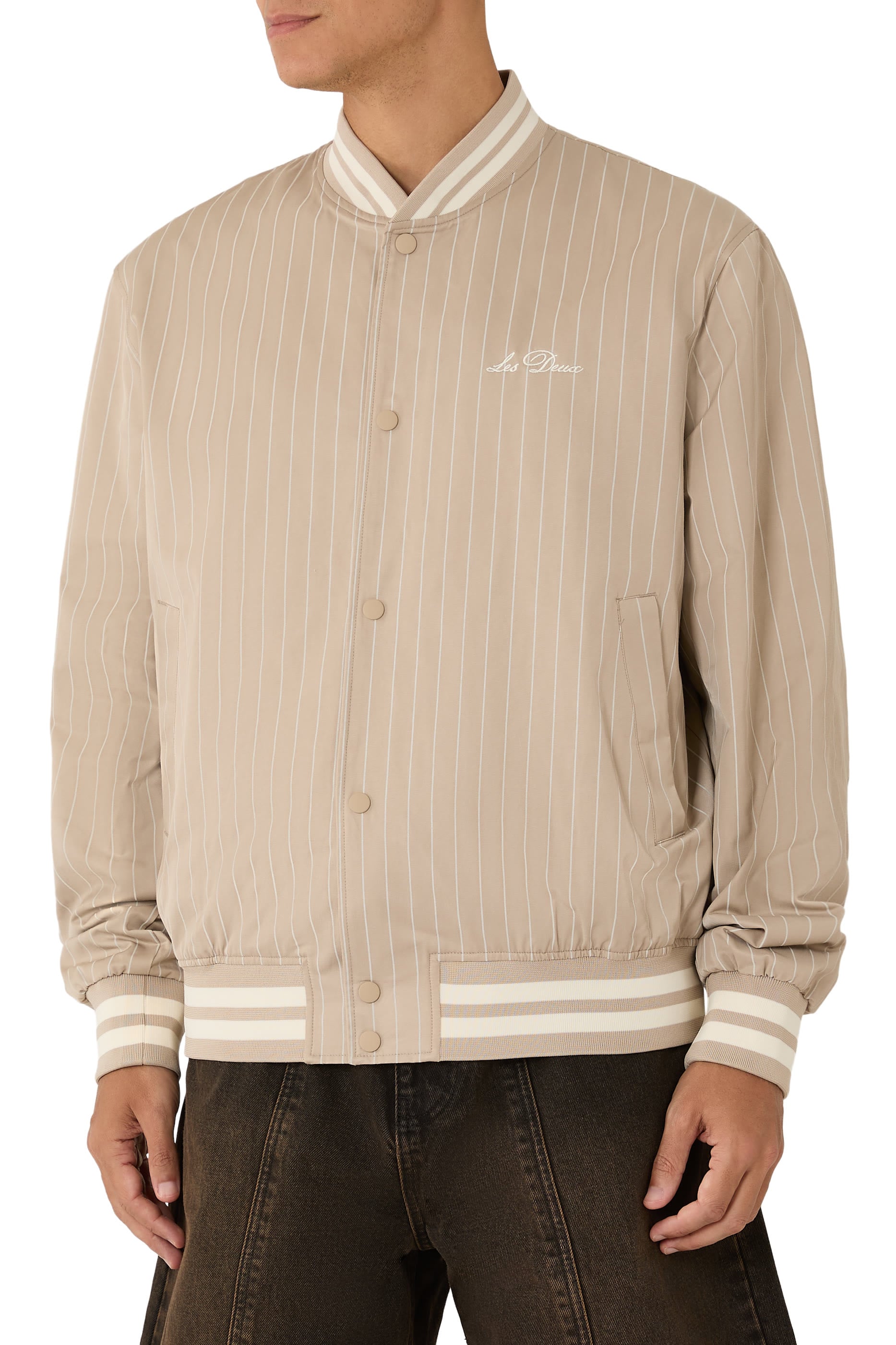 Varsity Tech Pinstripe Jacket