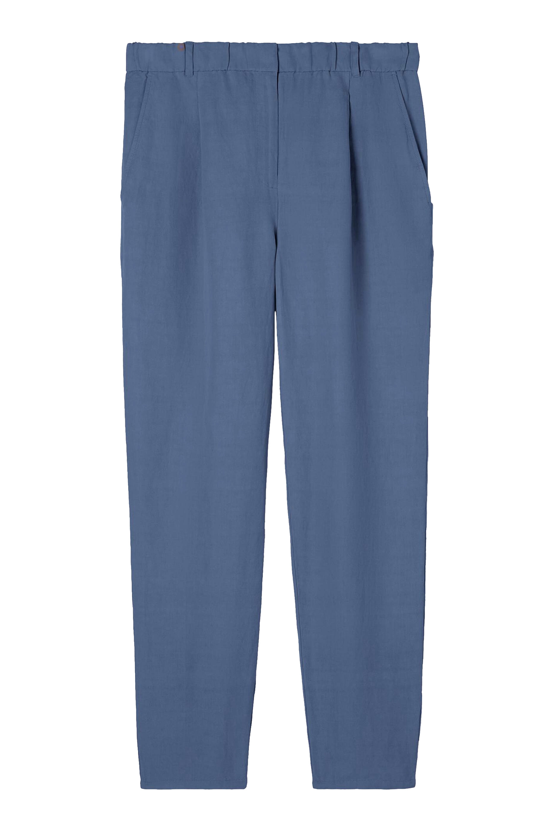 Linen Silk Twill Tapered Pants