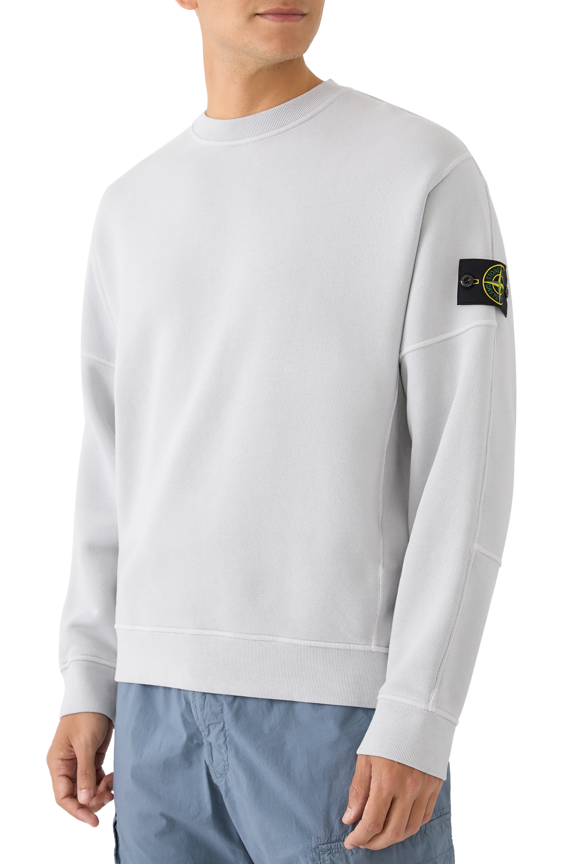 Logo Patch Cotton Fleece Sweatshirt