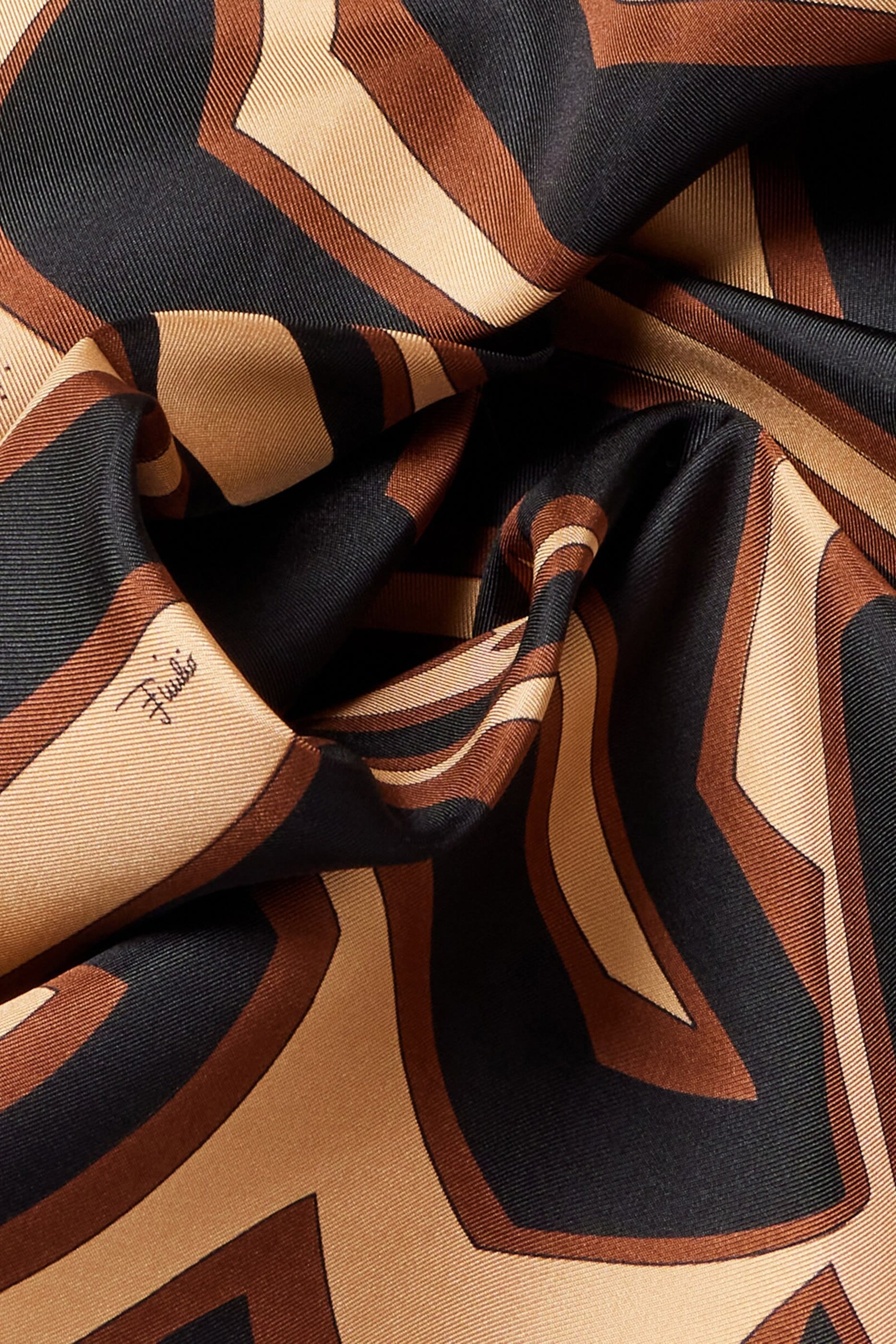 Printed Silk Twill Scarf 
