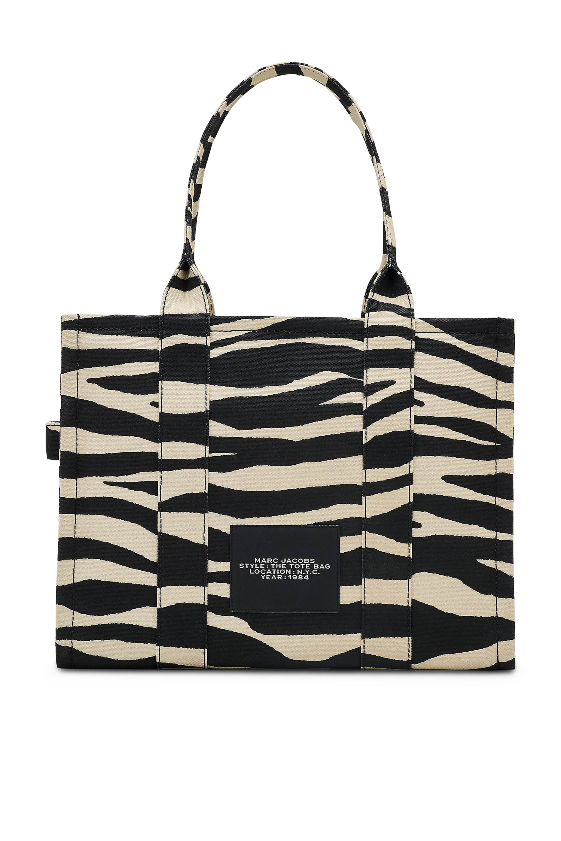 Zebra Canvas Large Tote Bag