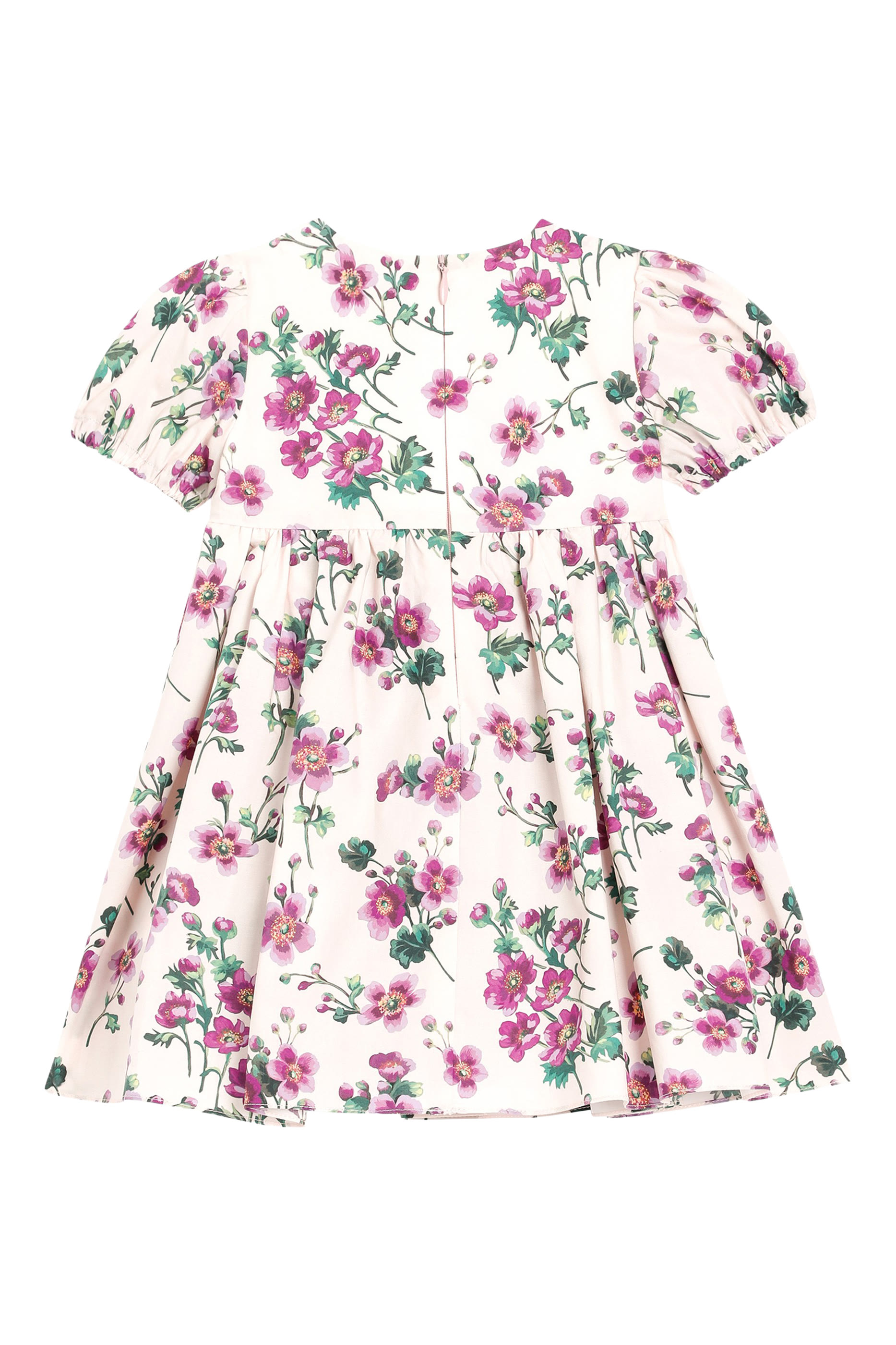 Kids Violets-Print Poplin Dress 