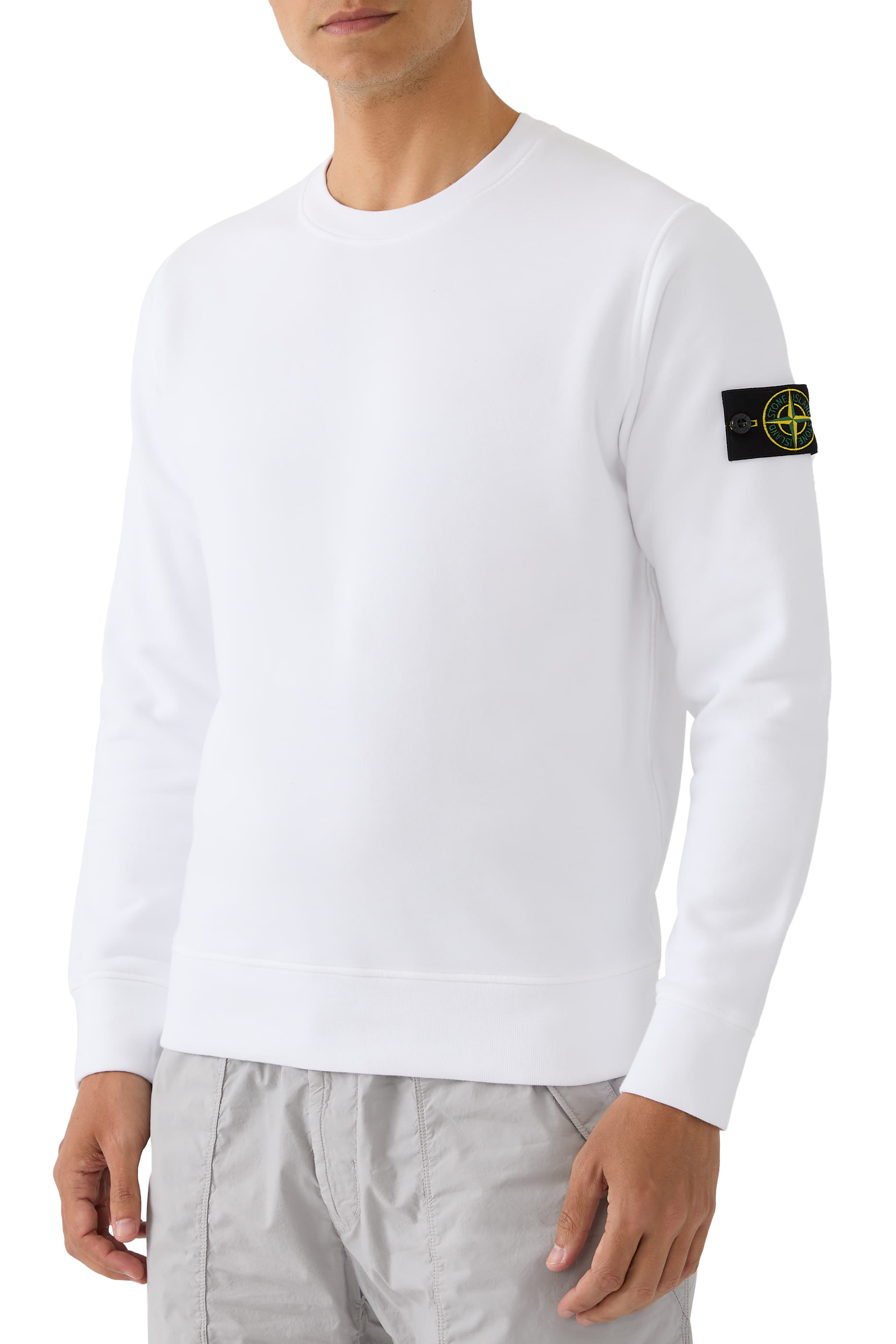 Logo Patch Organic Cotton Fleece Sweatshirt