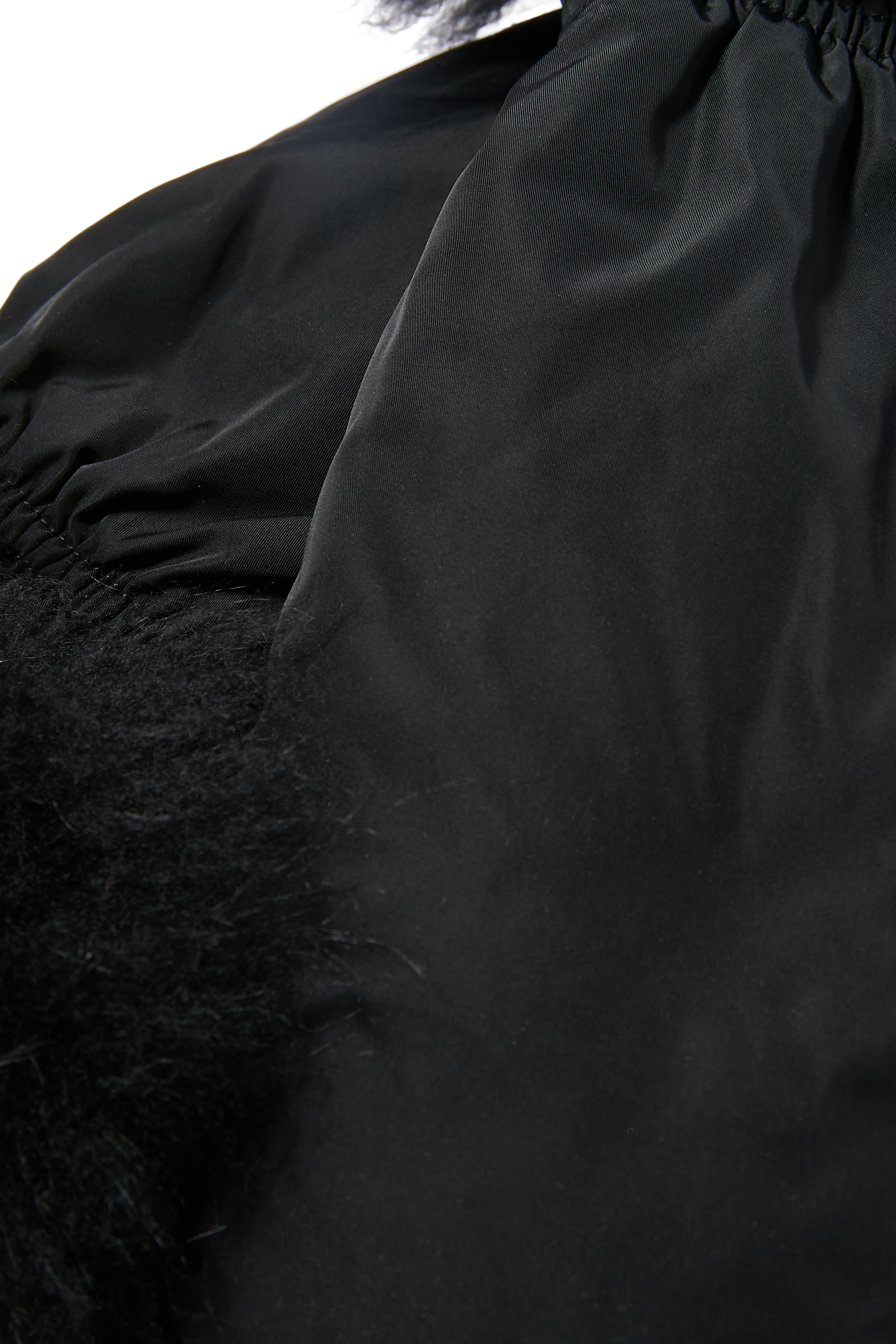 Flannel Mittens with Fox Fur Trim