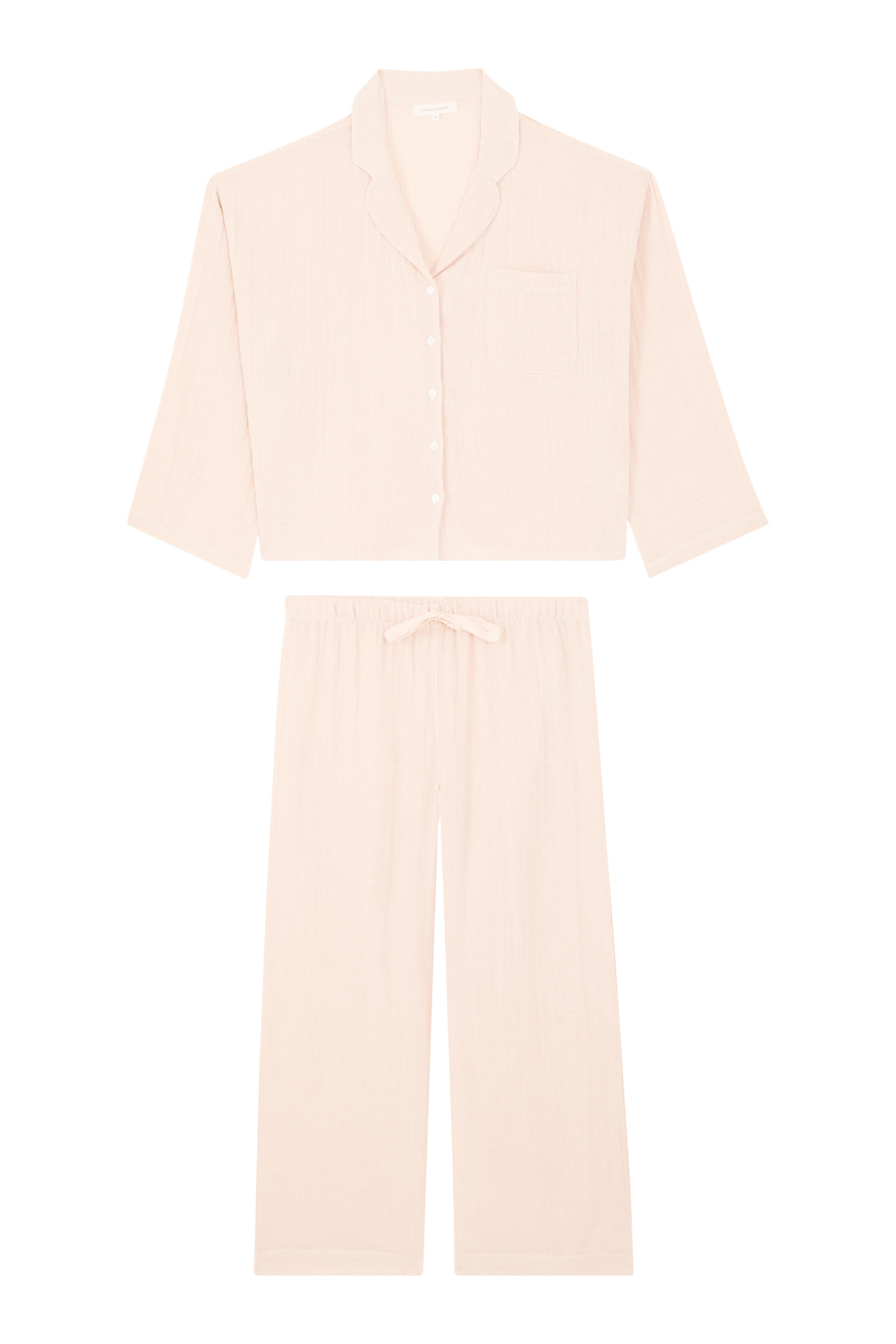 Micro Gingham Double Cotton Pyjama Set