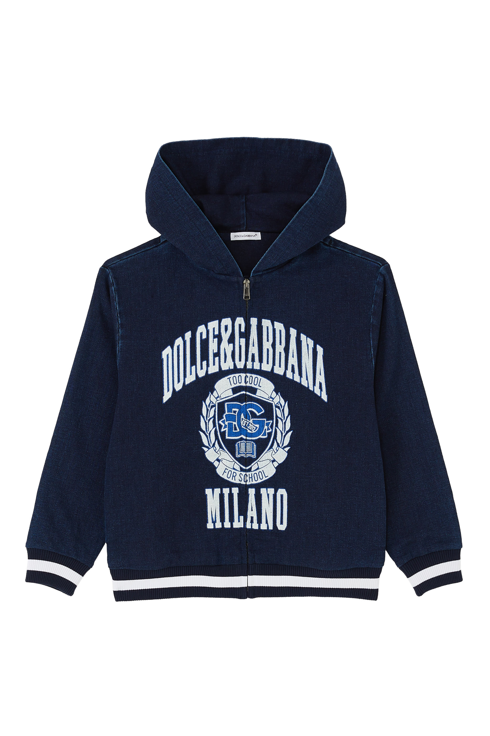 Kids Cotton Zip-Up Hooded Sweatshirt