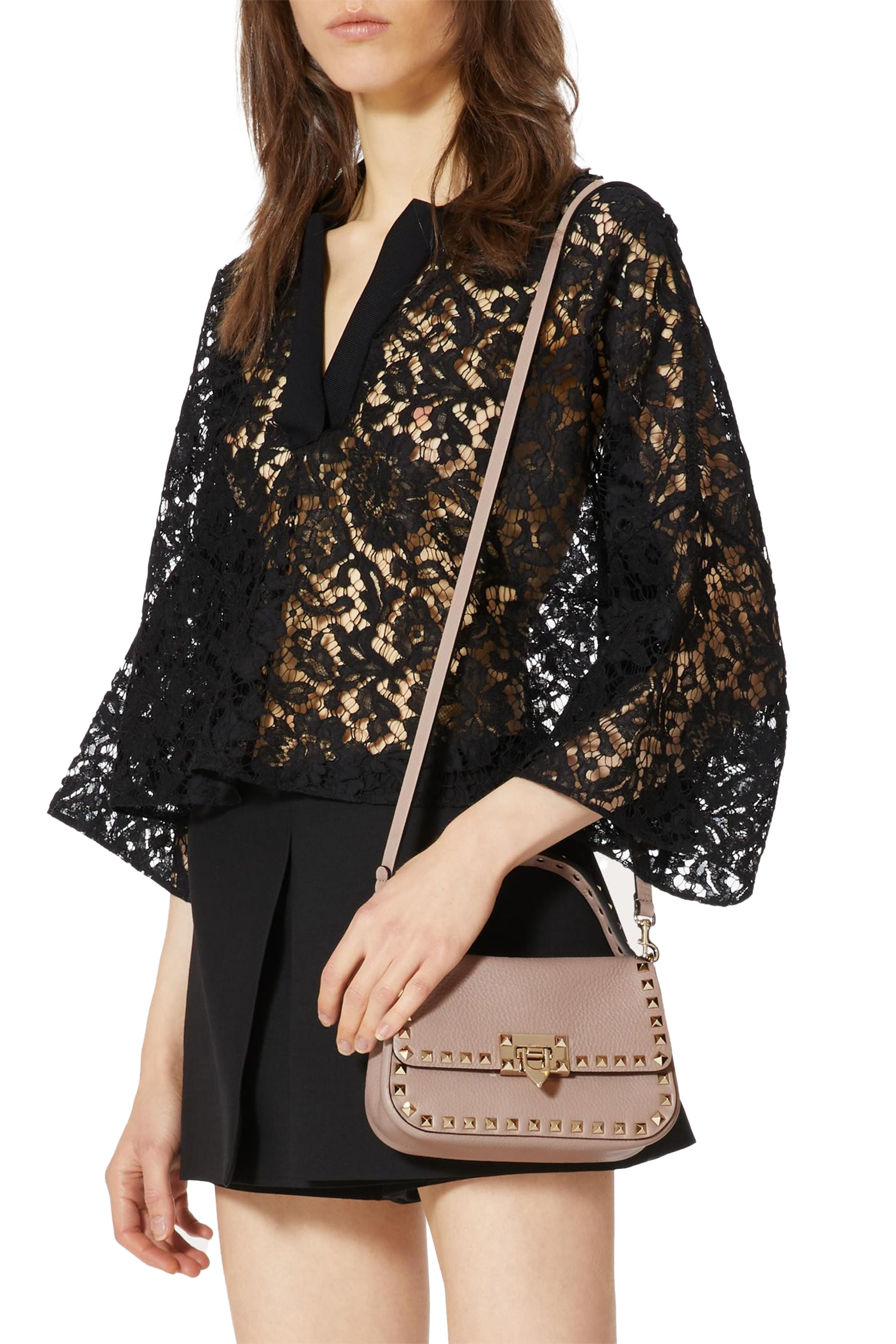 Valentino Garavani Small Rockstud Top Handle Bag