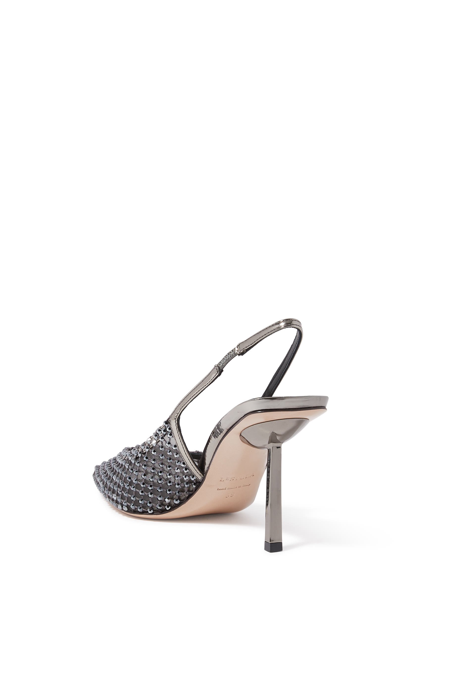 Gilda 80 Slingback Pumps in Satin Mesh
