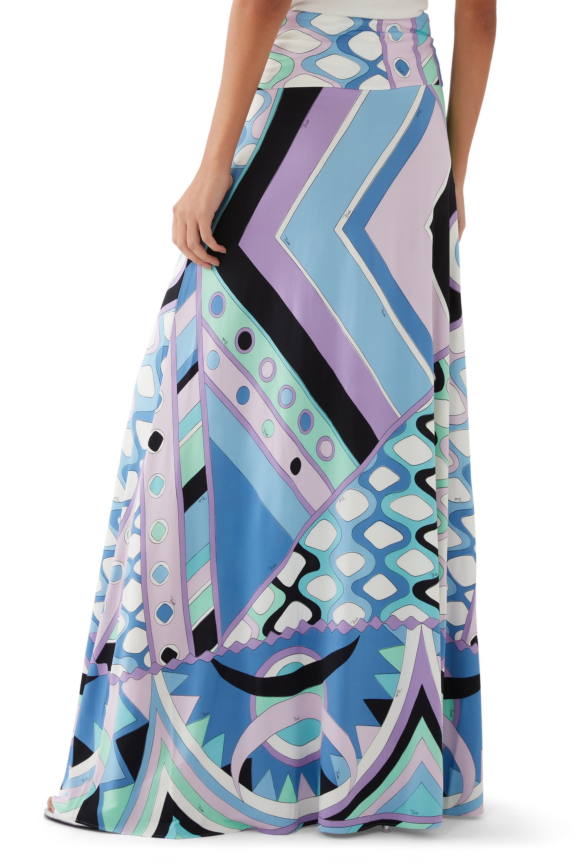 Vivara-Print Long Skirt