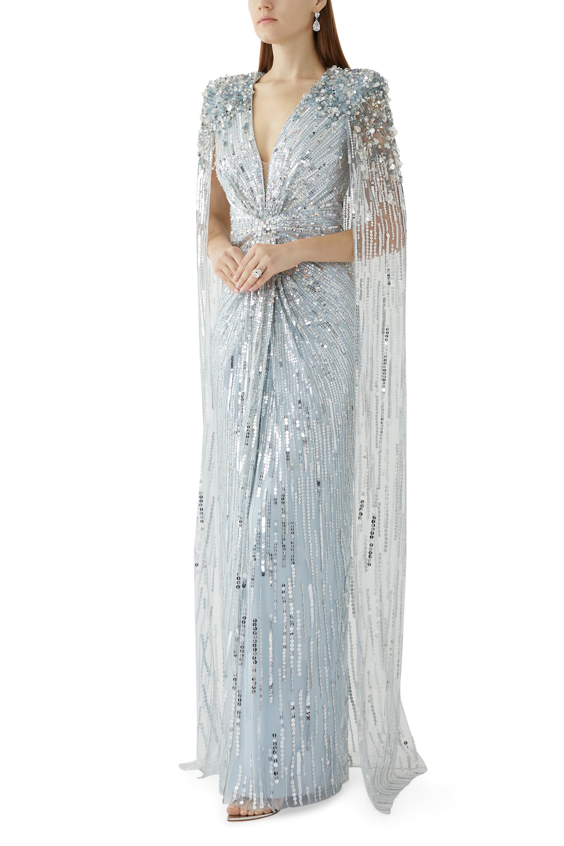 Sequin-Embellished Gown