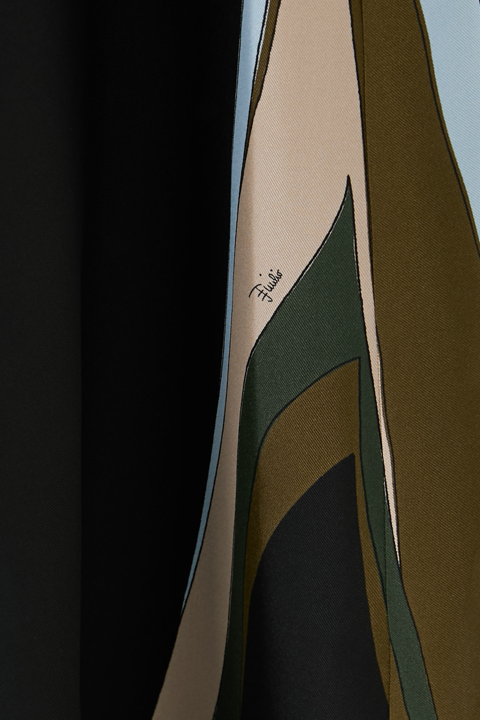 Fari Print Silk Palazzo Pants