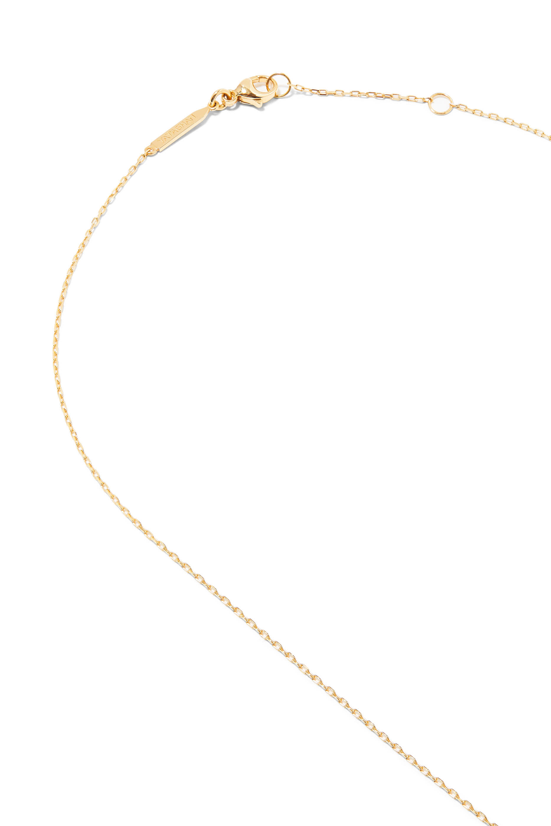 Small Vertical Chakra Necklace, 18k Yellow Gold with Diamonds & Amethyst