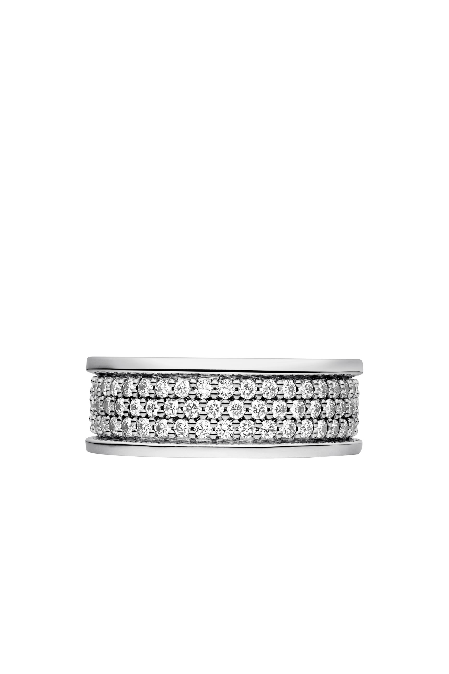 Streamline® Pavé Three Row Band Ring, Sterling Silver & Diamonds