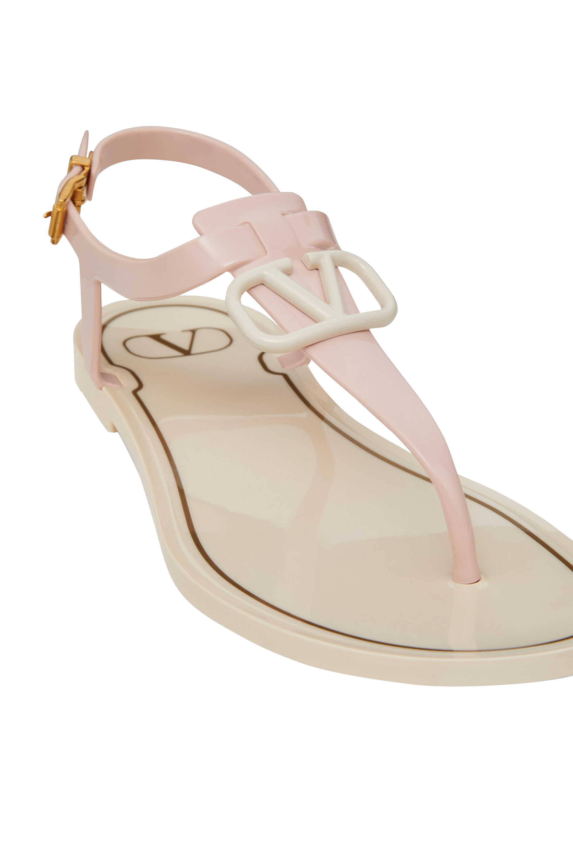 Valentino Garavani V-Logo Rubber Thong Sandals