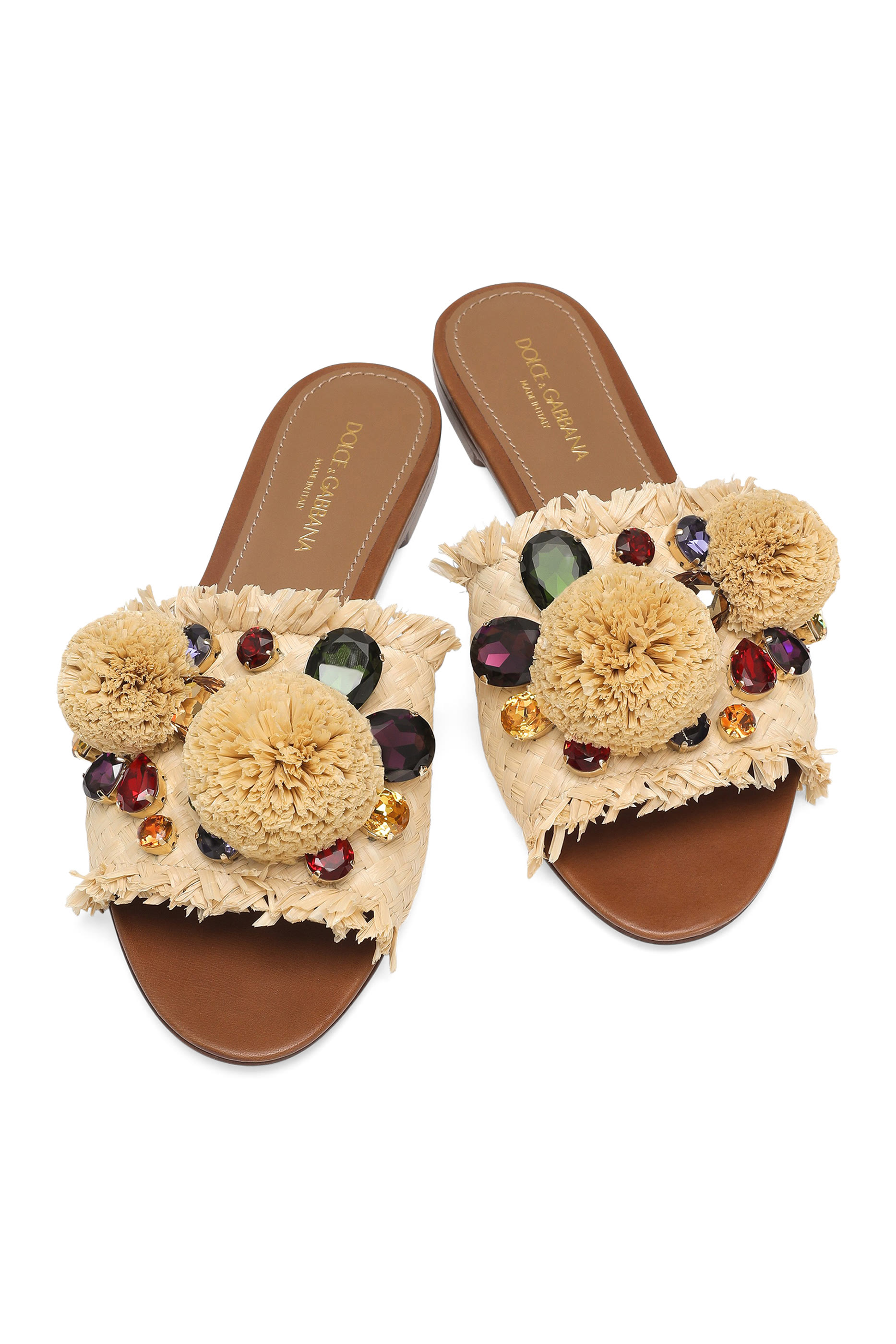  Braided Slippers with Fringes 